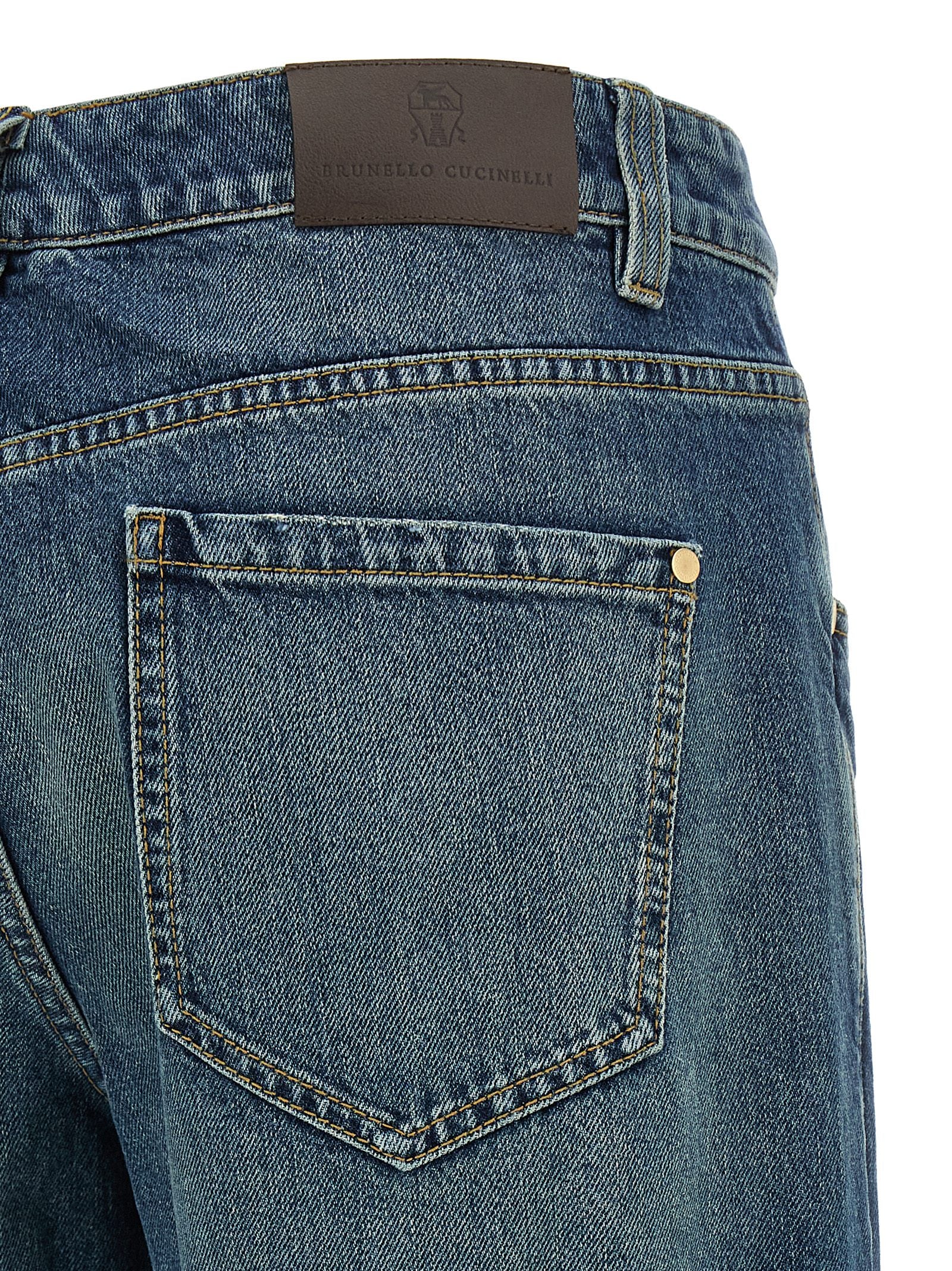 Brunello Cucinelli Blaue Baumwolljeans Denim