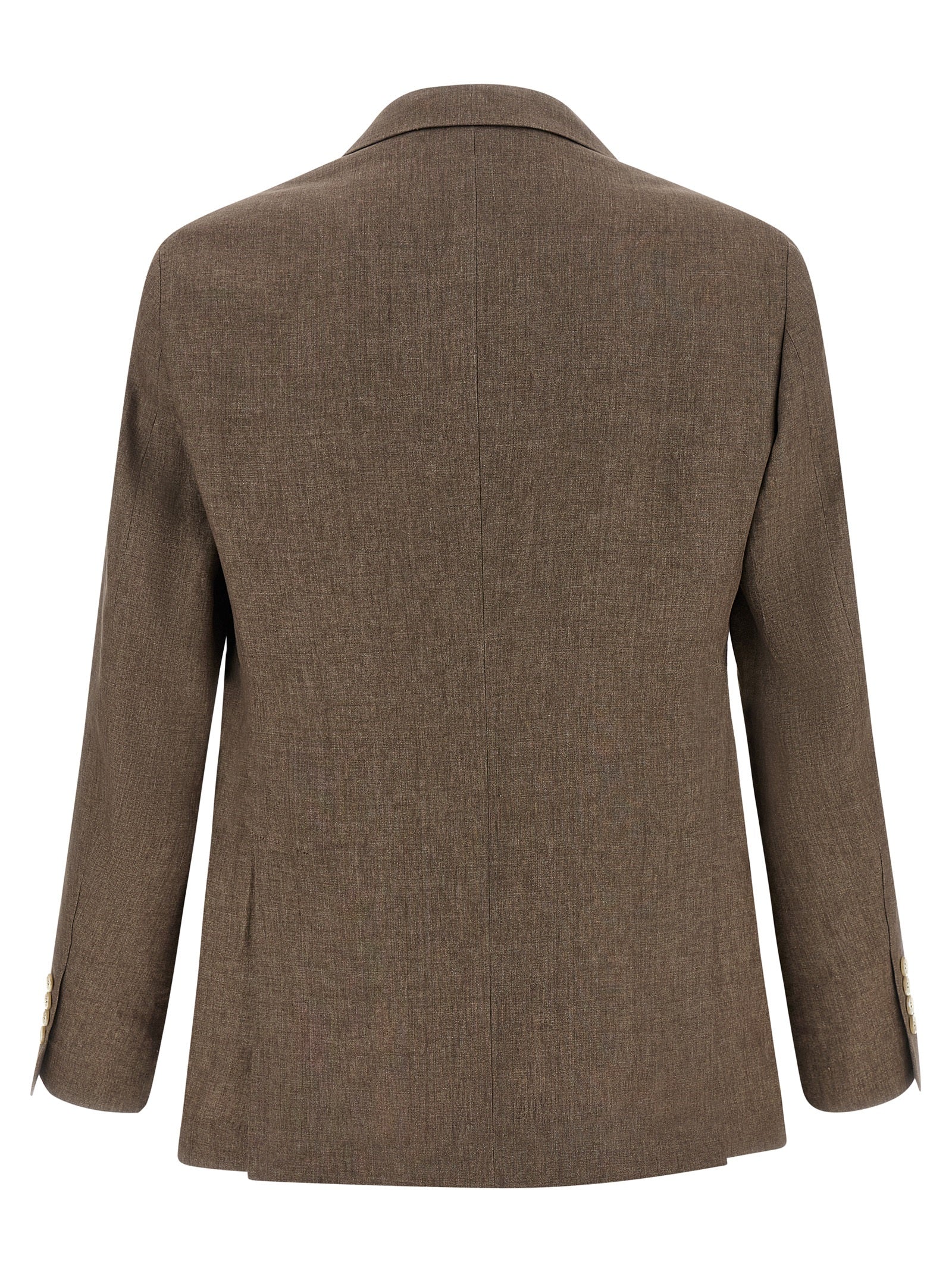 Brunello Cucinelli Brauner Leinenblazer