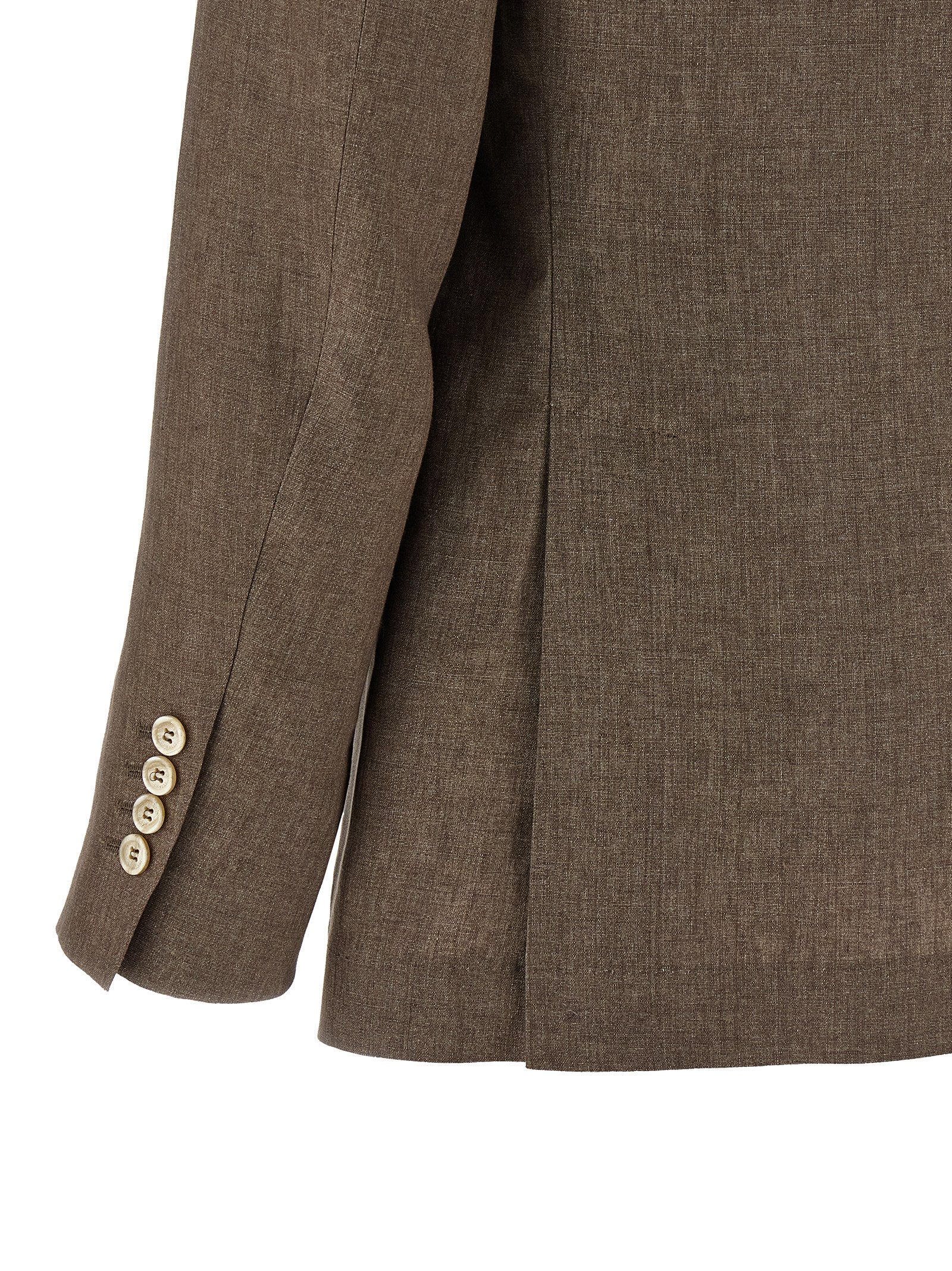 Brunello Cucinelli Brauner Leinenblazer
