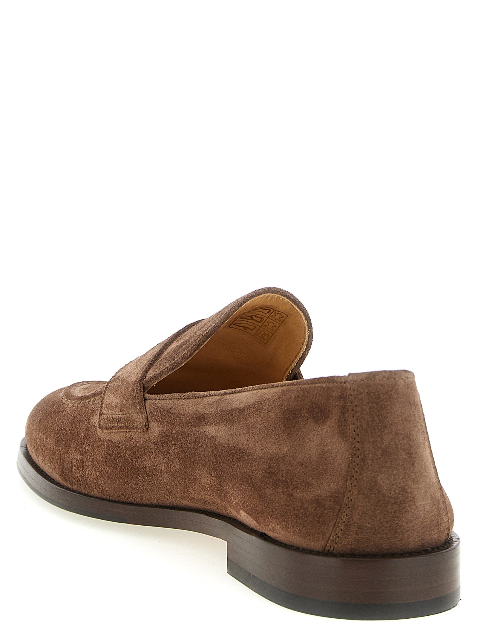 Brunello Cucinelli Braune Kalbsleder-Slipper