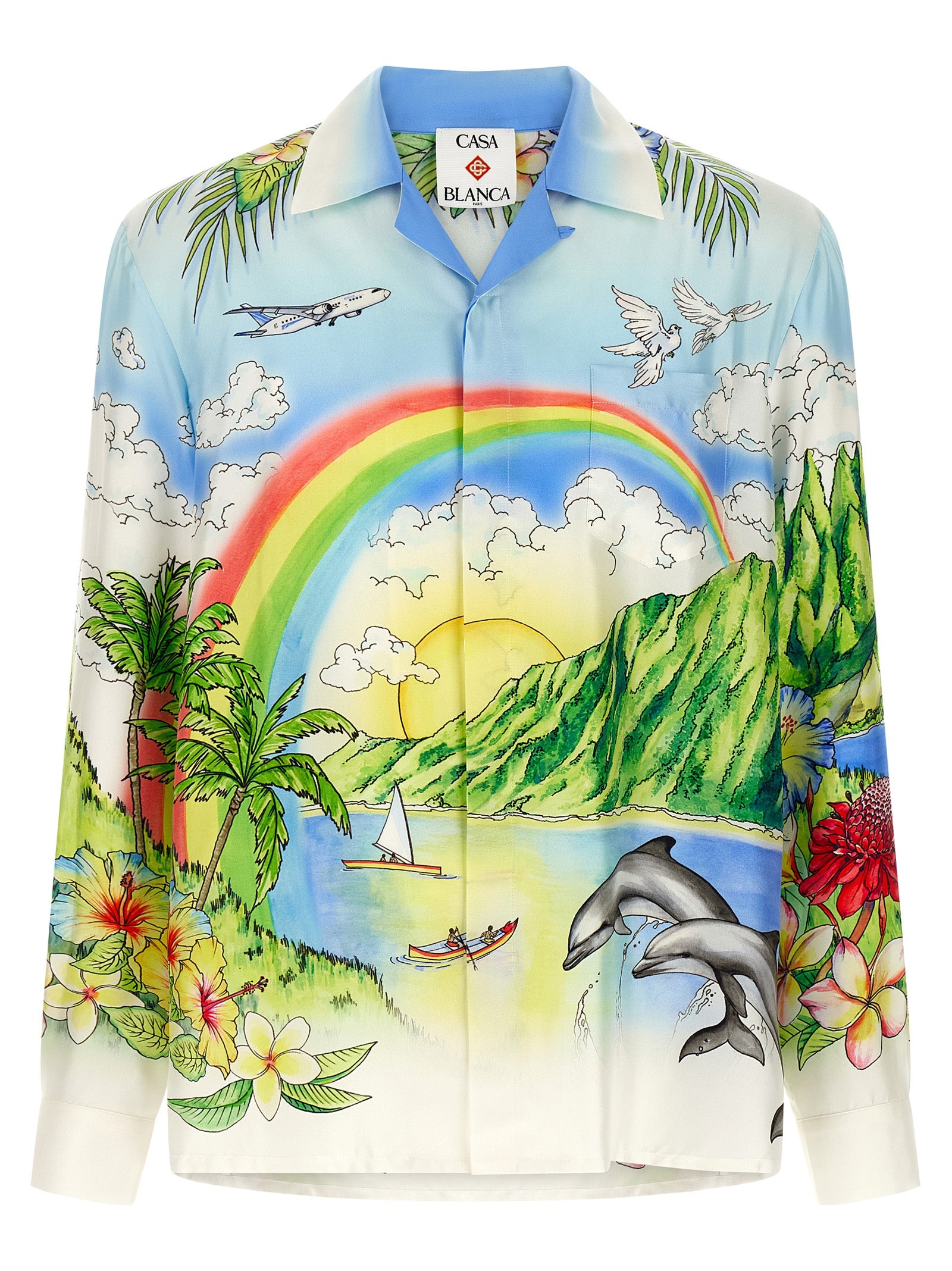 Casablanca Mehrfarbige Seidenbluse