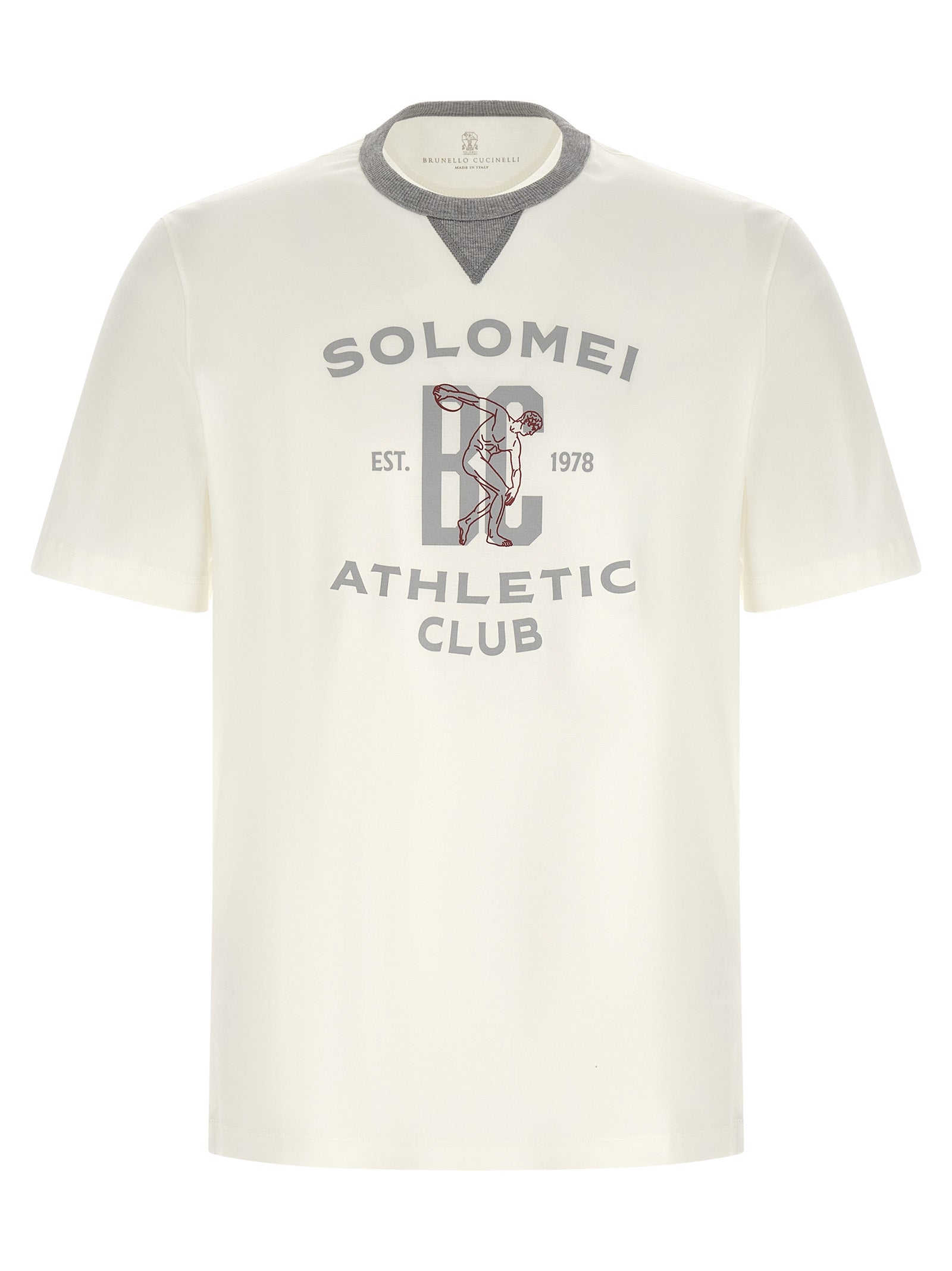 Brunello Cucinelli Weißes Baumwoll-T-Shirt