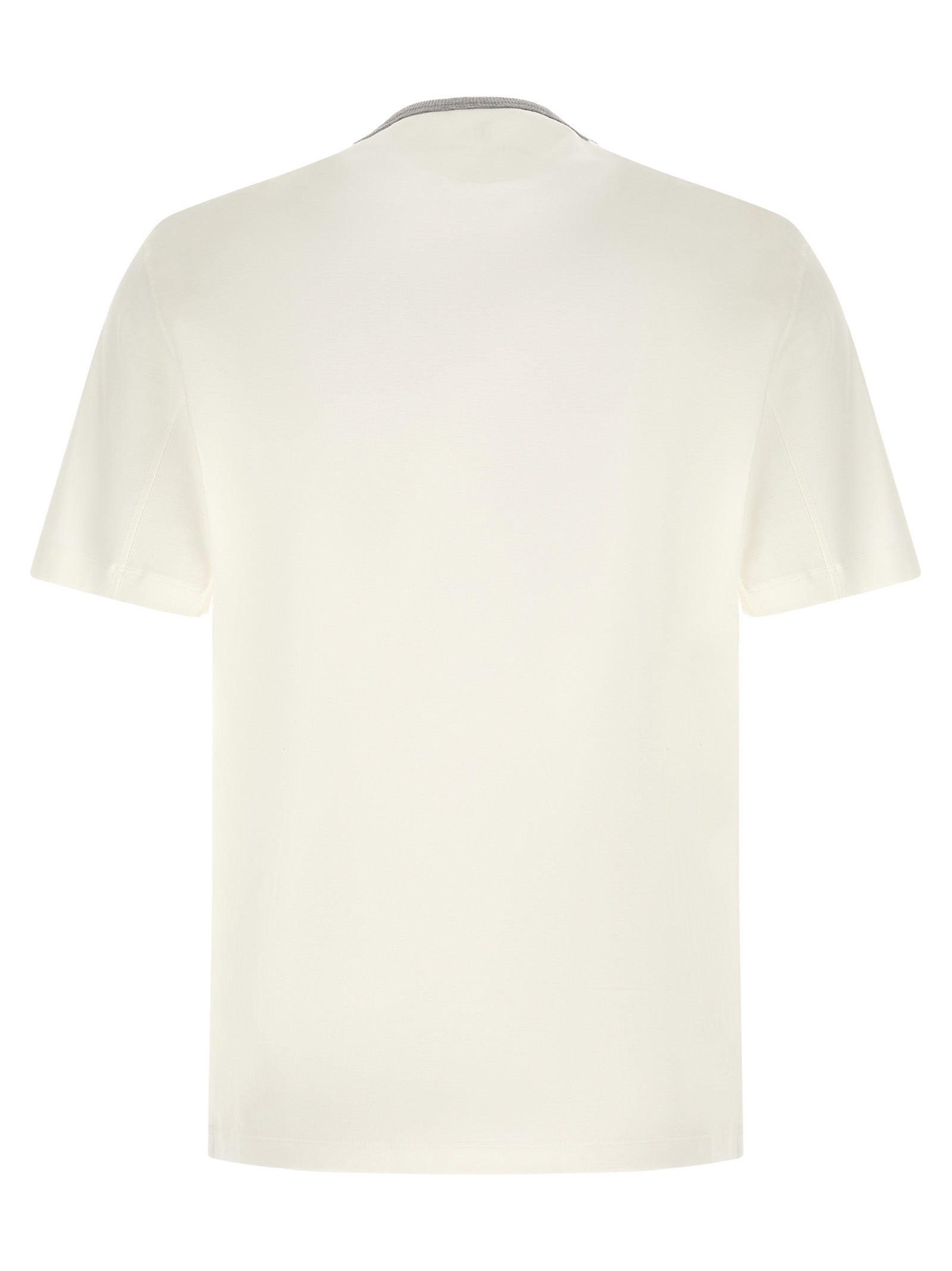 Brunello Cucinelli Weißes Baumwoll-T-Shirt