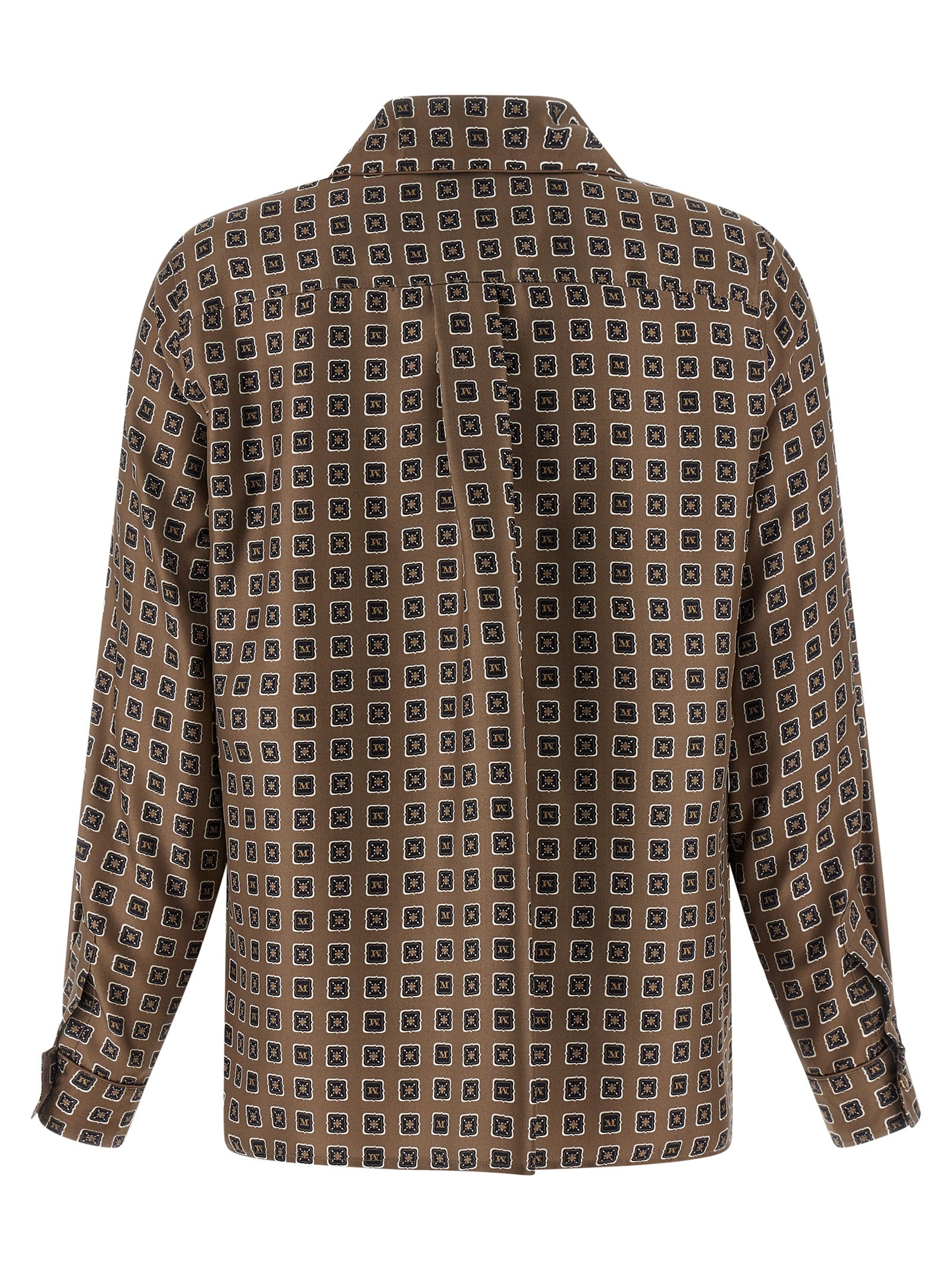 Max Mara Braune Seidenbluse
