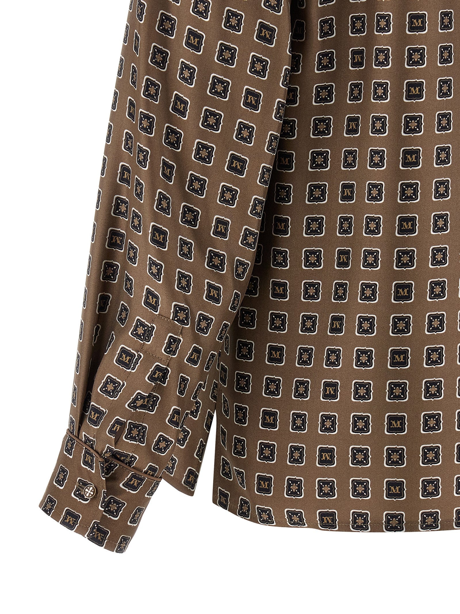 Max Mara Braune Seidenbluse