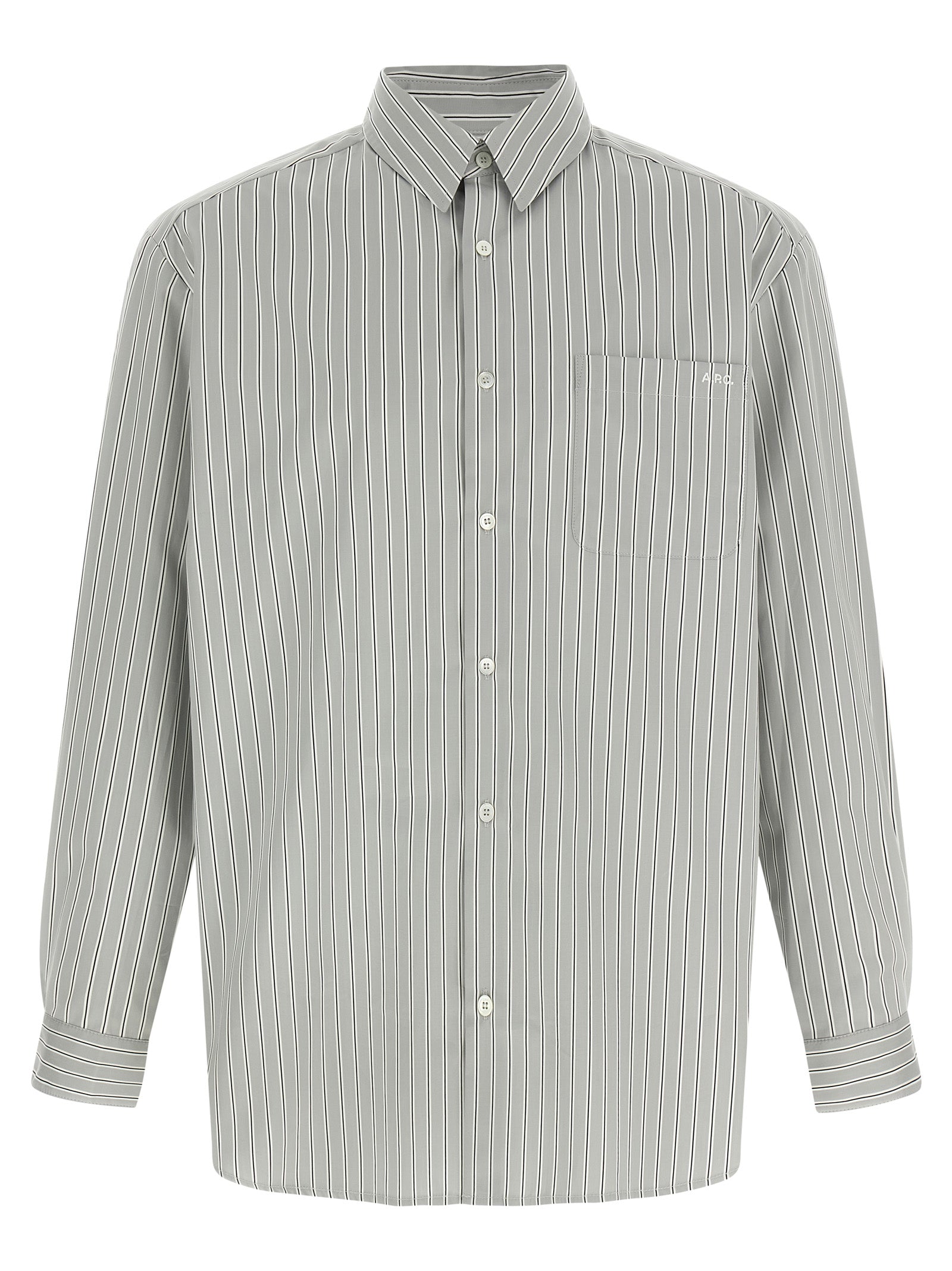A.P.C. Graue Baumwollbluse