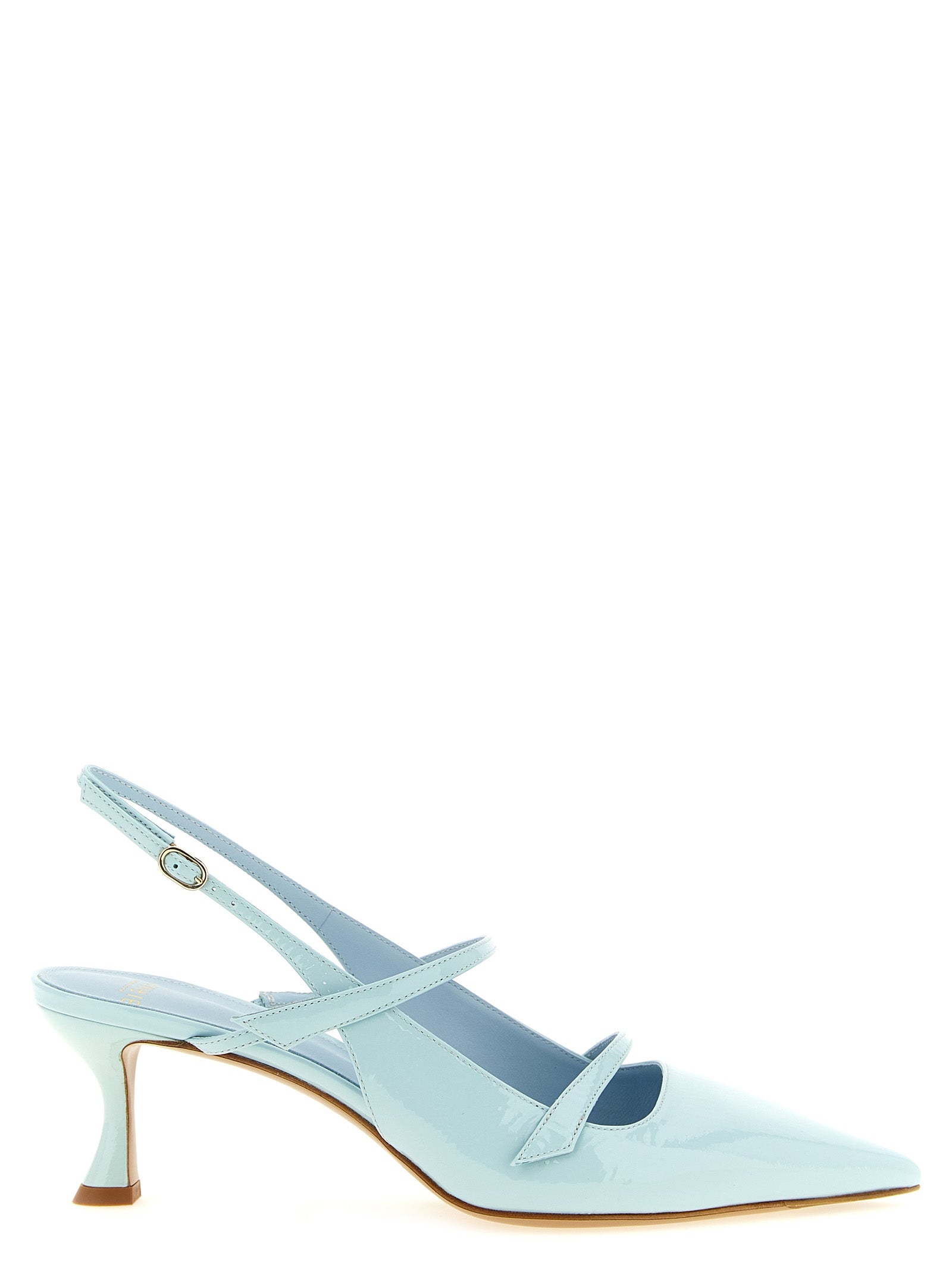 Alexandre Birman Blaue Pumps aus Rindsleder mit mittlerem Absatz