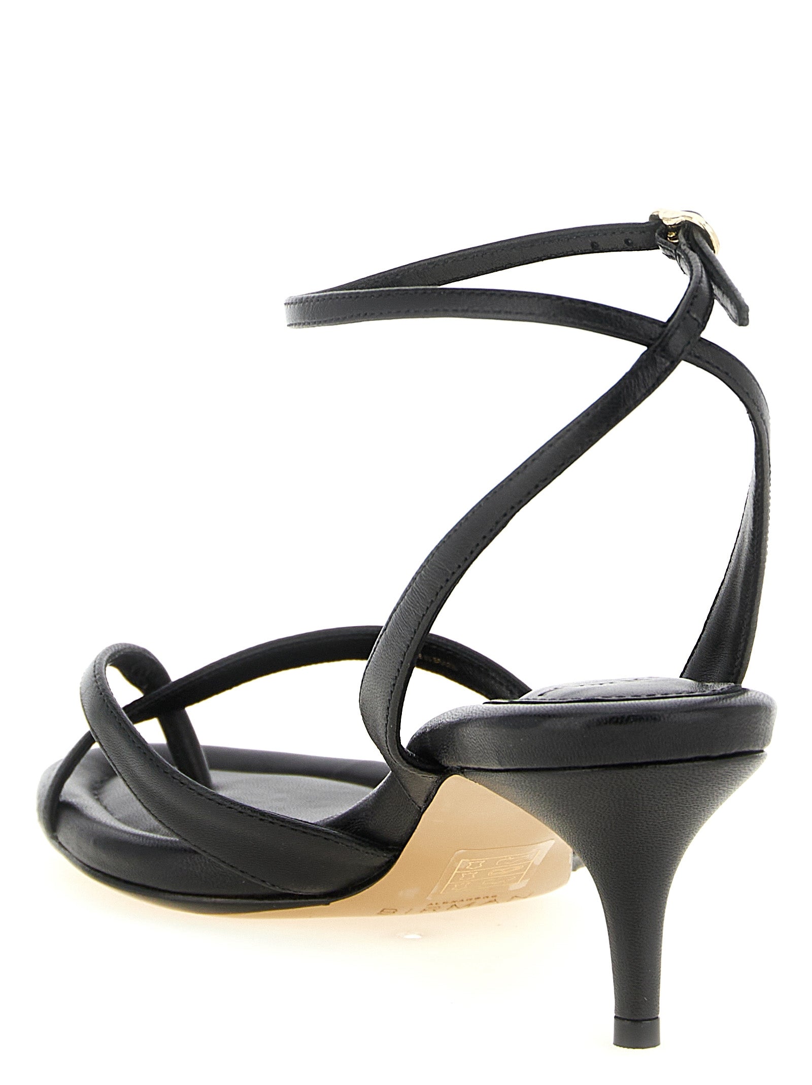 Alexandre Birman Schwarze Rindsleder-Stiletto-Sandalen