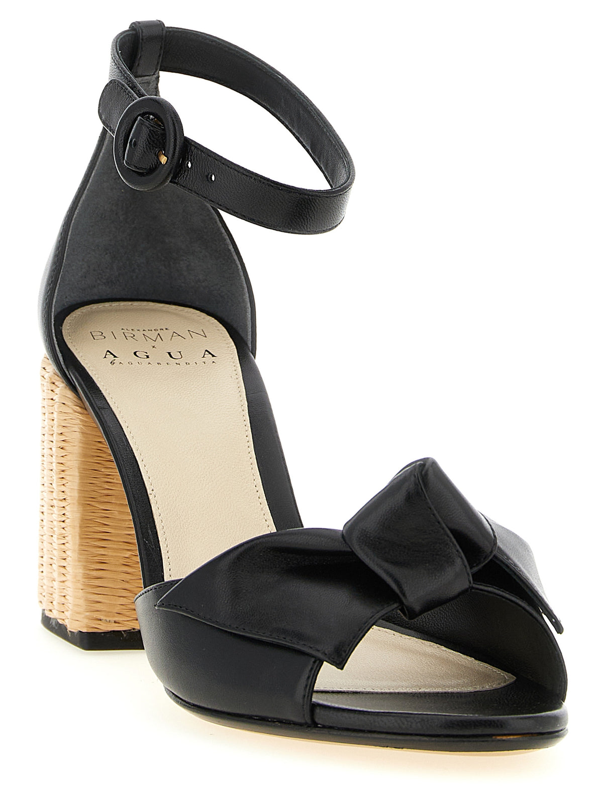 Alexandre Birman Schwarze Rindsleder-Stiletto-Sandalen