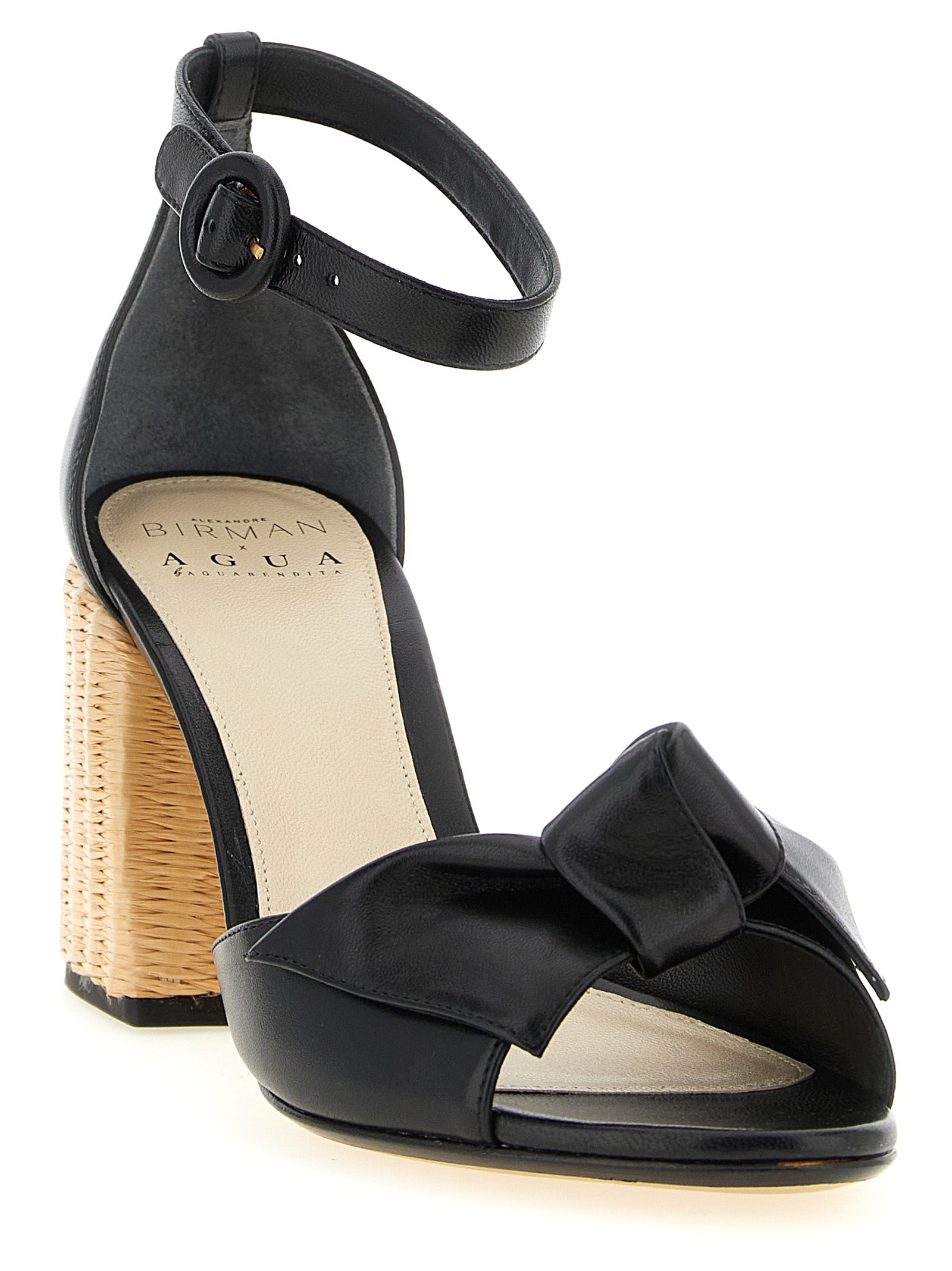 Alexandre Birman Schwarze Rindsleder-Stiletto-Sandalen