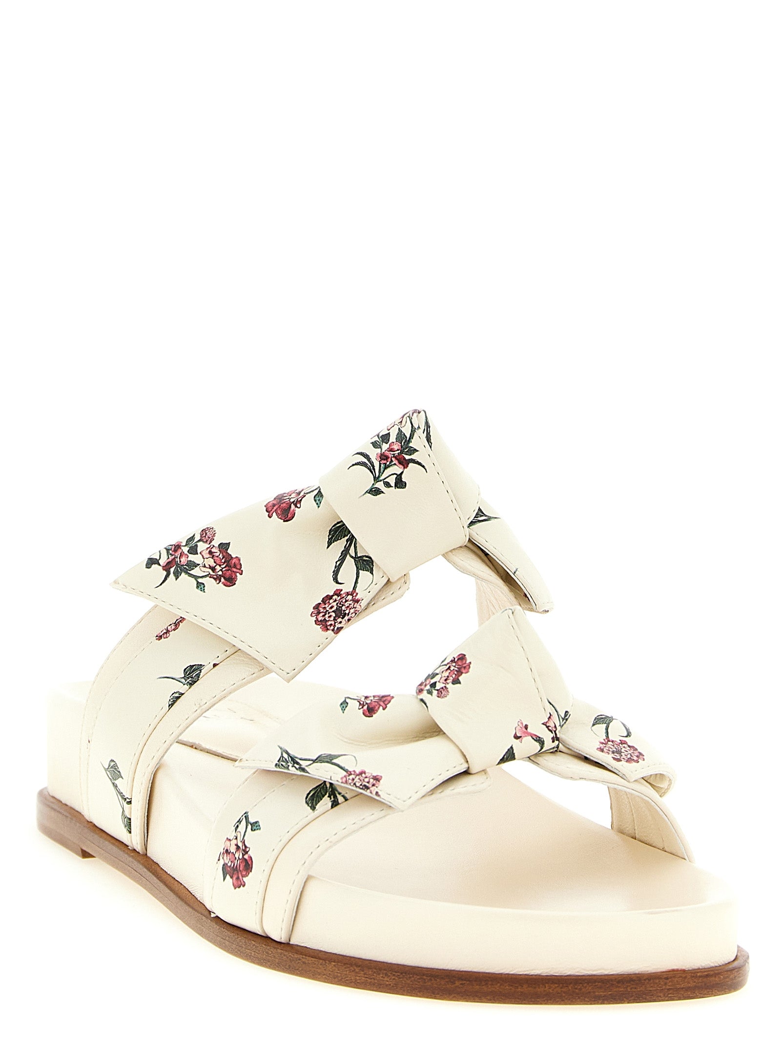 Alexandre Birman Weiße Cowhide-Slipper