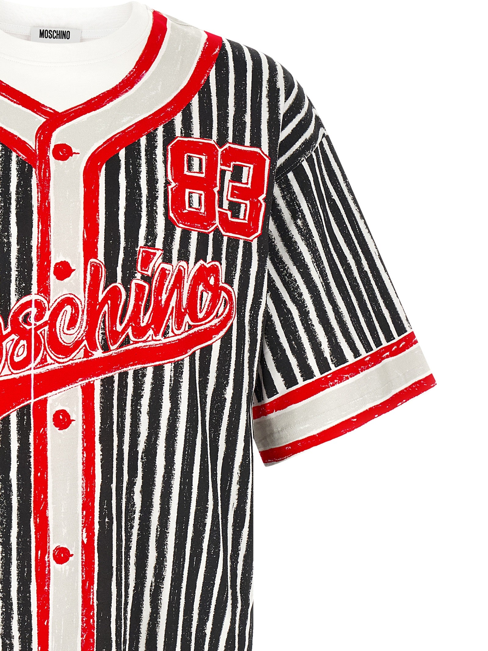 Moschino Mehrfarbiges Polohemd aus Baumwolle