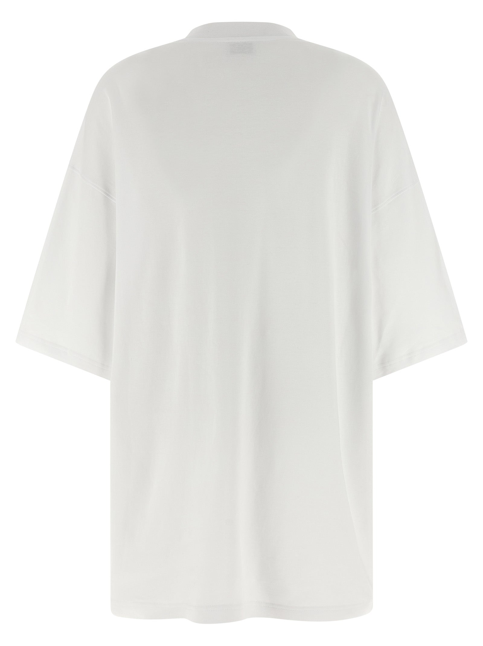 Moschino Weißes Baumwoll-Kurzkleid