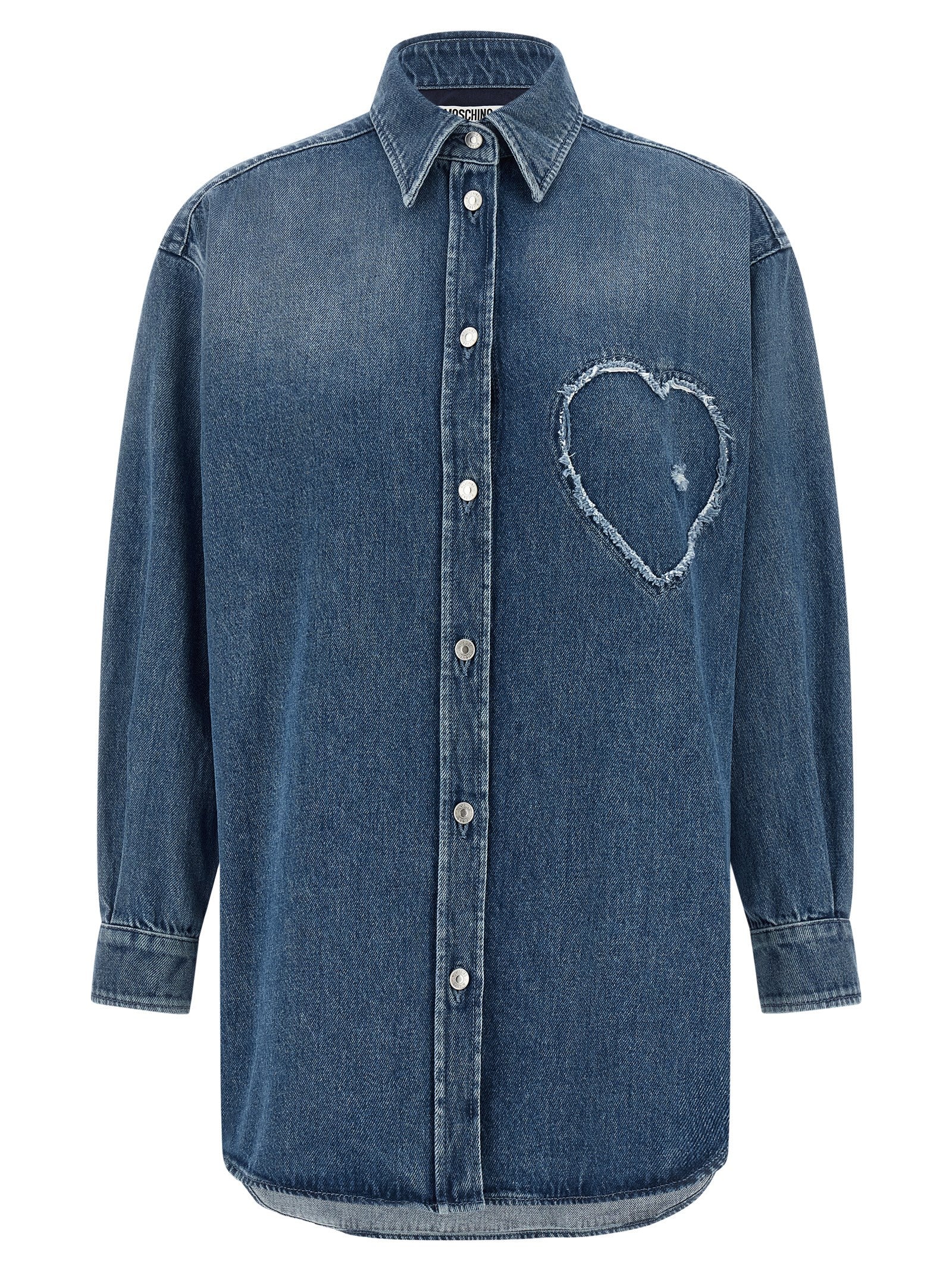 Moschino Blaue Baumwollbluse