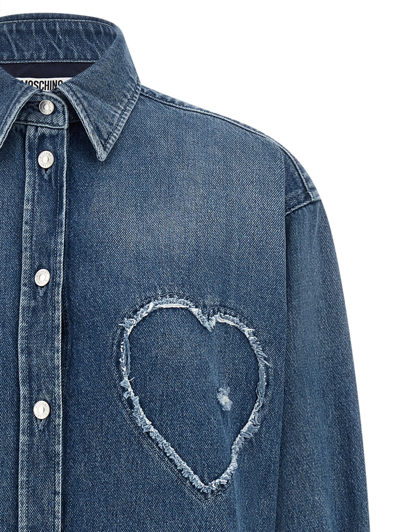 Moschino Blaue Baumwollbluse