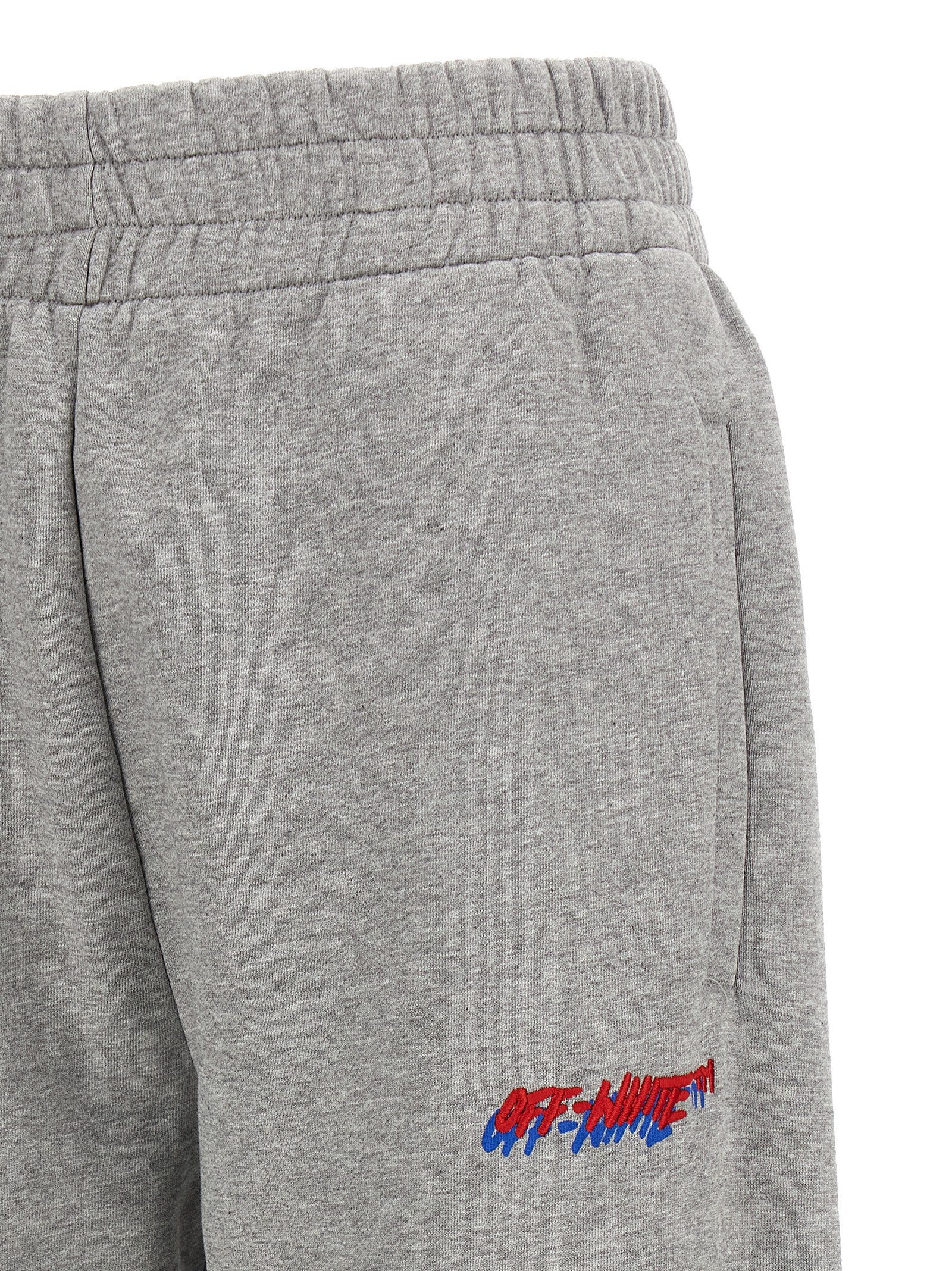 Off-White Graue Baumwoll-Jogginghose (Sporthose)