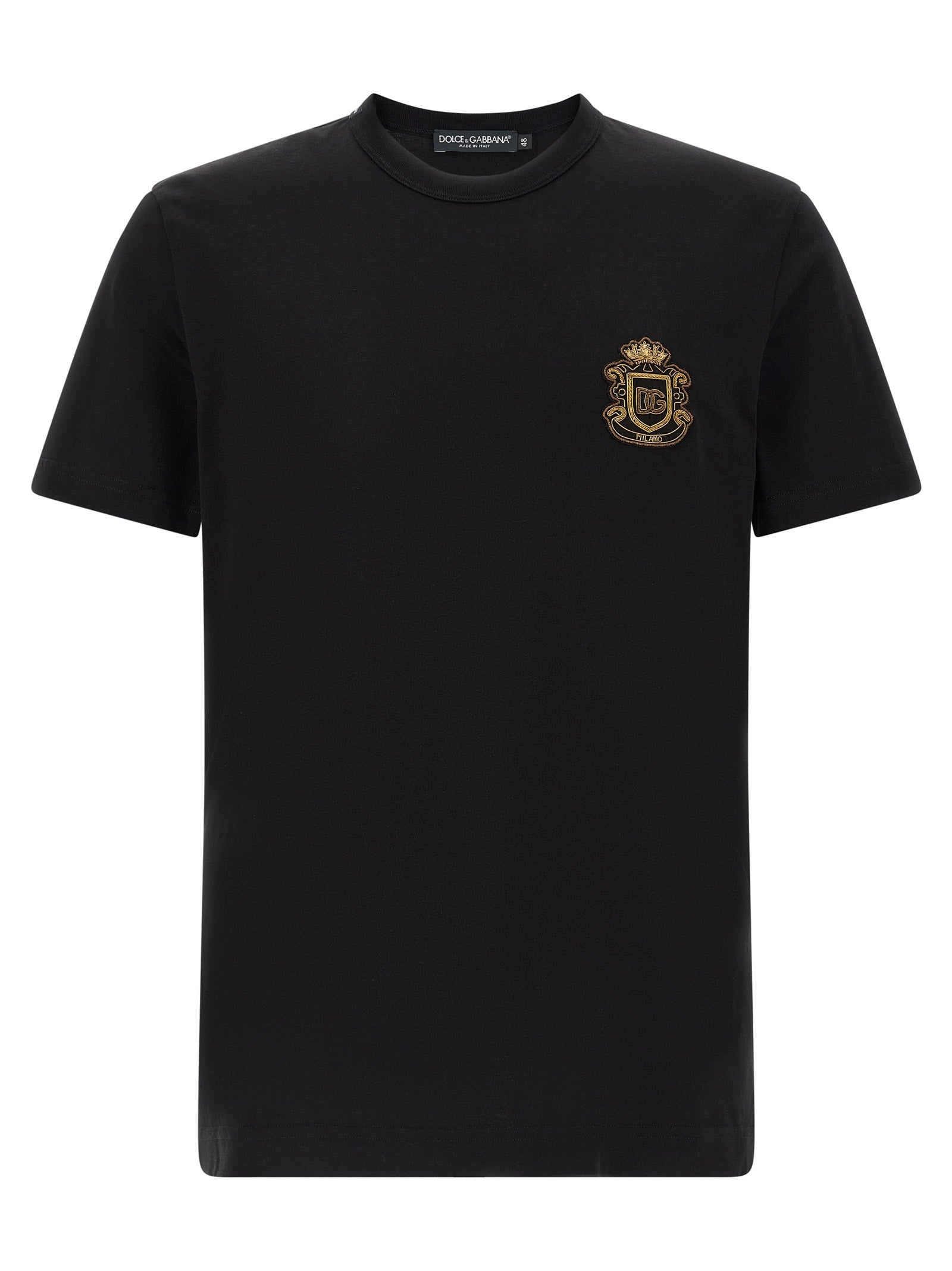 Dolce & Gabbana Schwarzes Baumwoll-T-Shirt