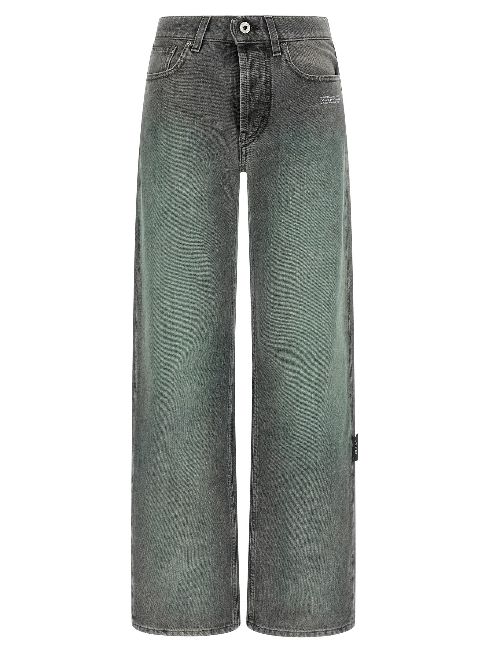 Off-White Graue Jeans aus Baumwolle