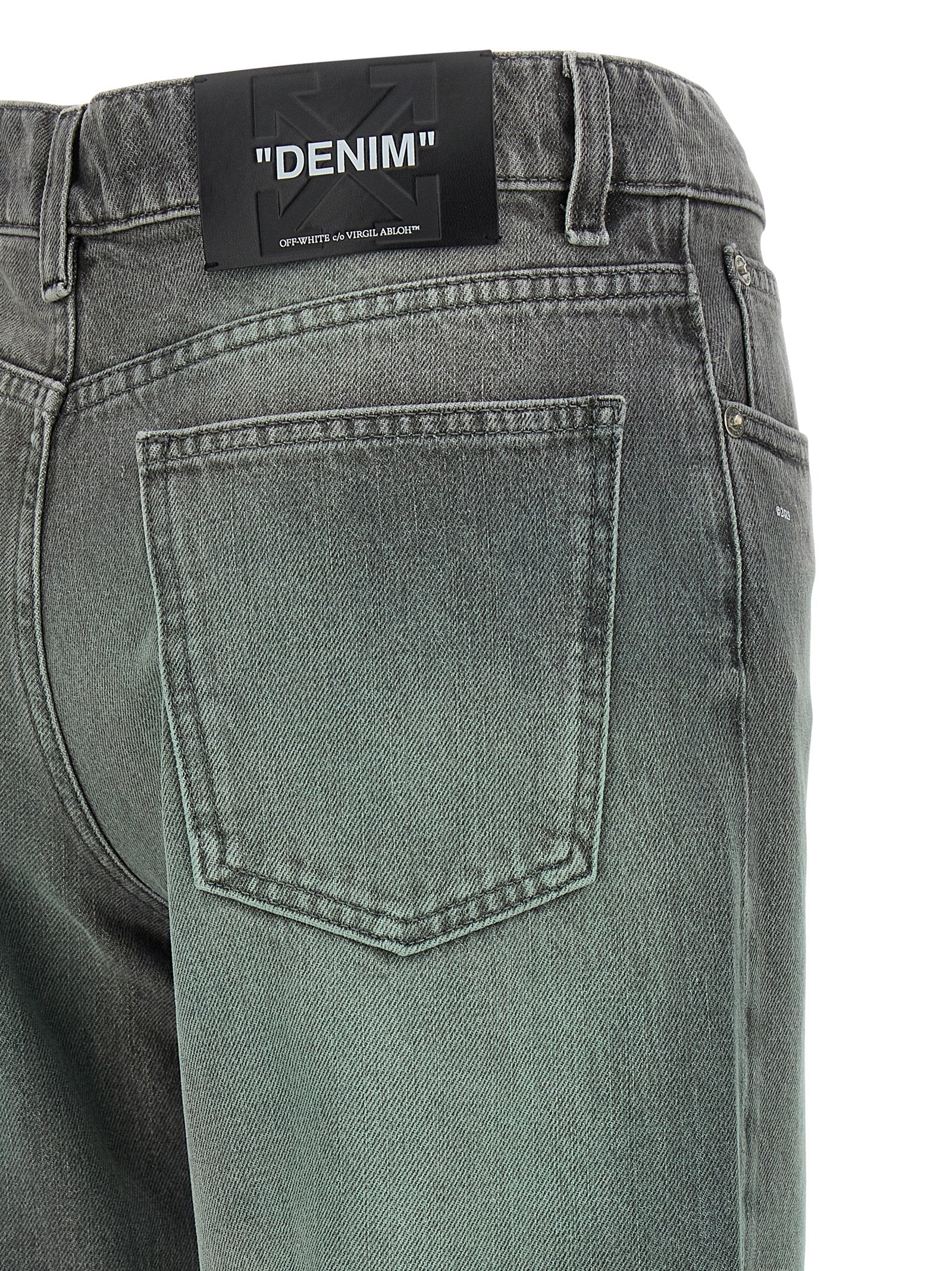 Off-White Graue Jeans aus Baumwolle
