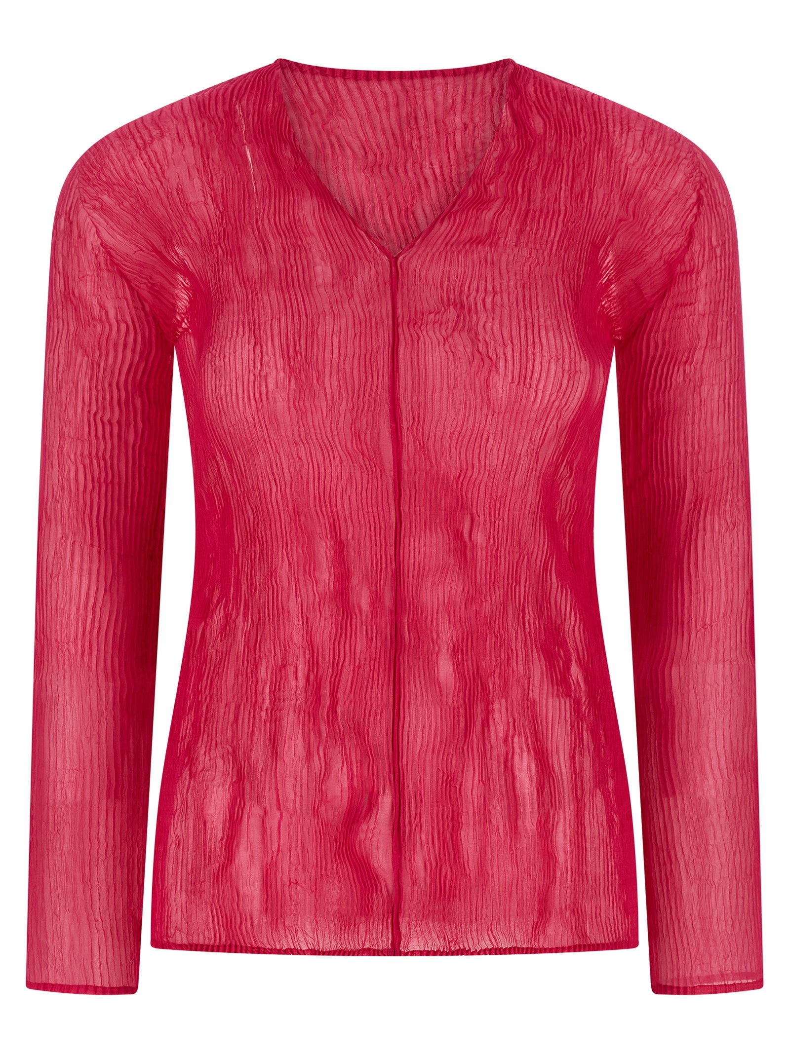 Issey Miyake Fuchsia Polyester-Hemd