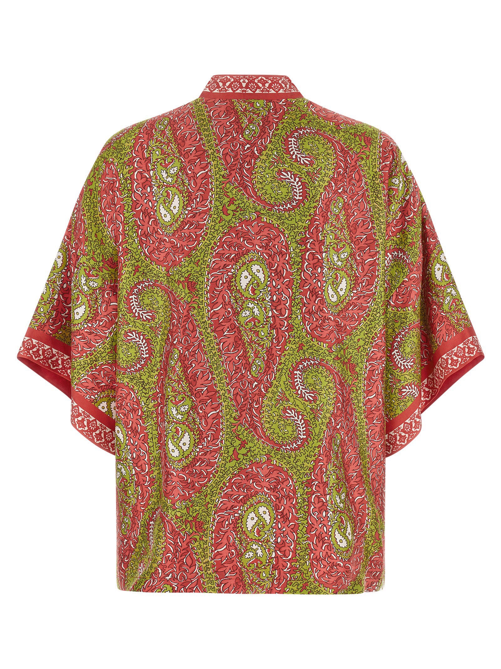 Etro Mehrfarbige Seidenstrickjacke