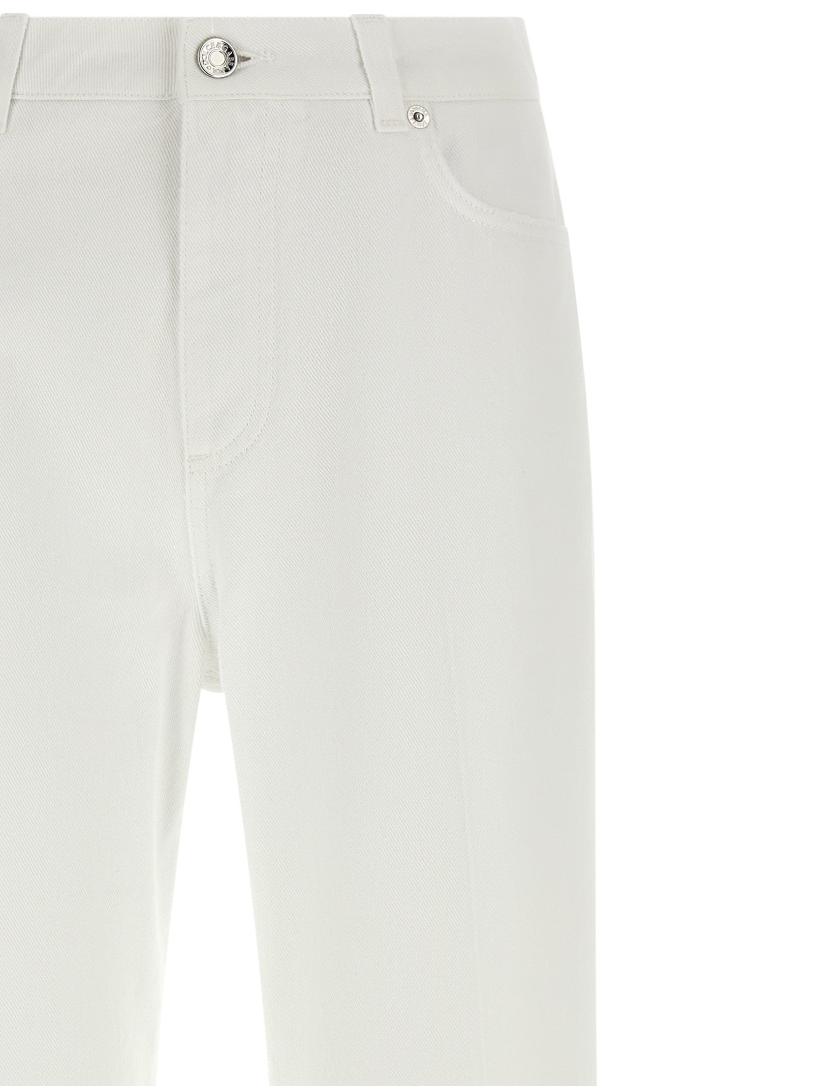 Dolce & Gabbana Weiße Baumwoll-Schlagjeans