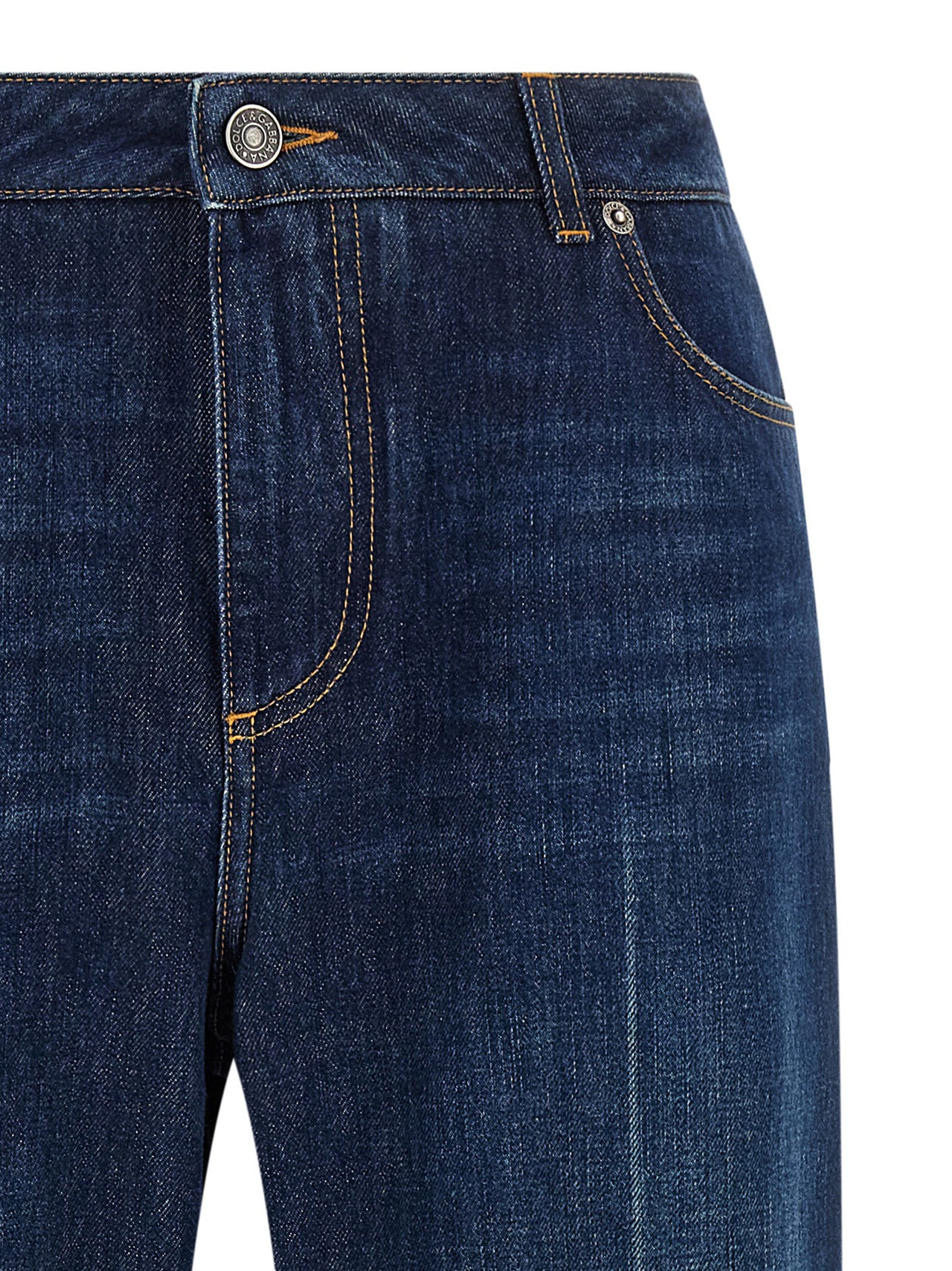 Dolce & Gabbana Blaue Jeans aus Baumwolle im geraden Schnitt