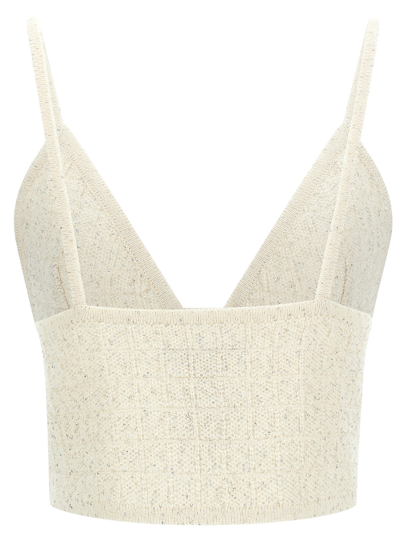 Alessandra Rich Weiße Polyester-Tanktops