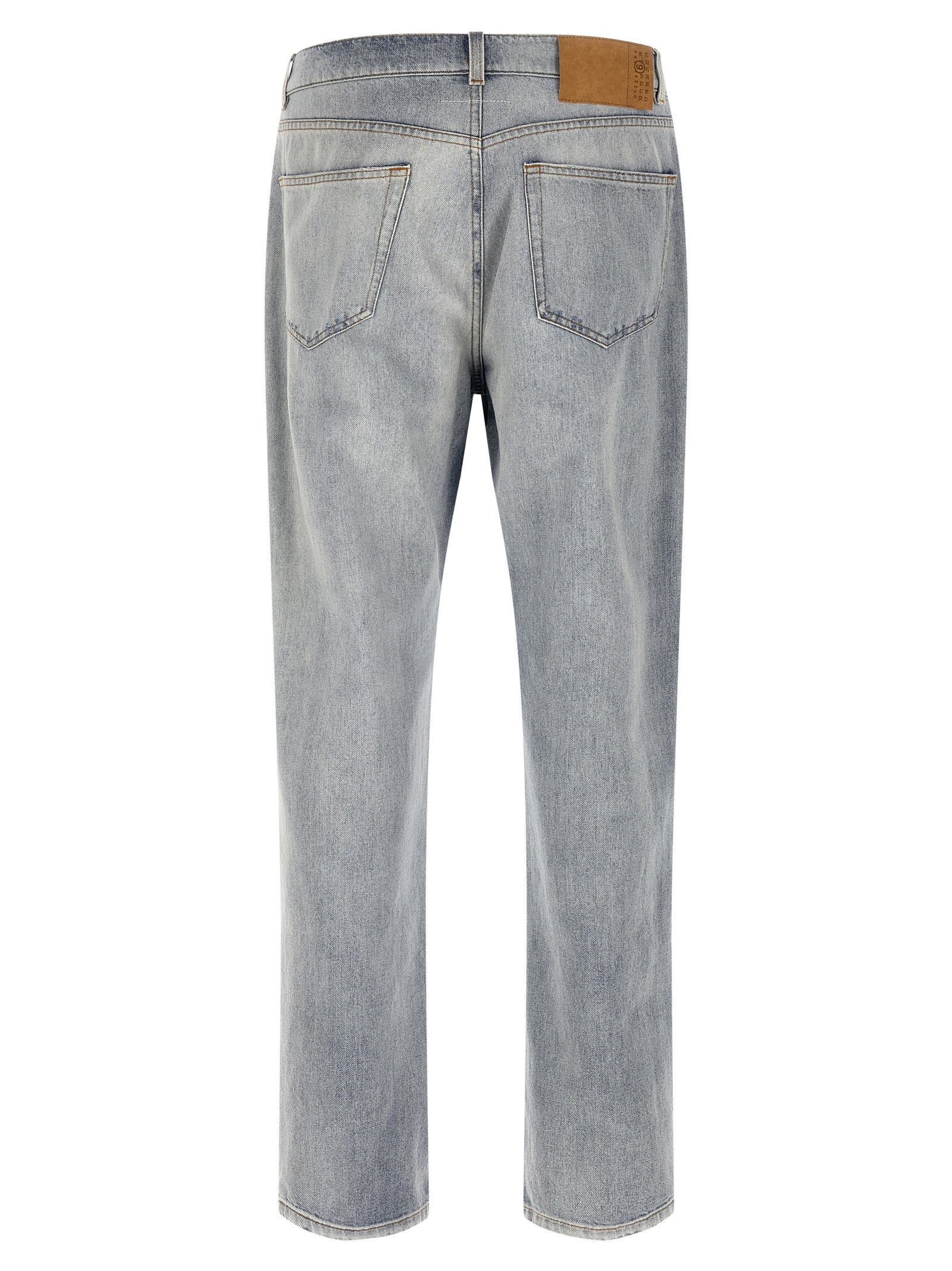 MM6 Maison Margiela Blaue Baumwolljeans im Relaxed Fit