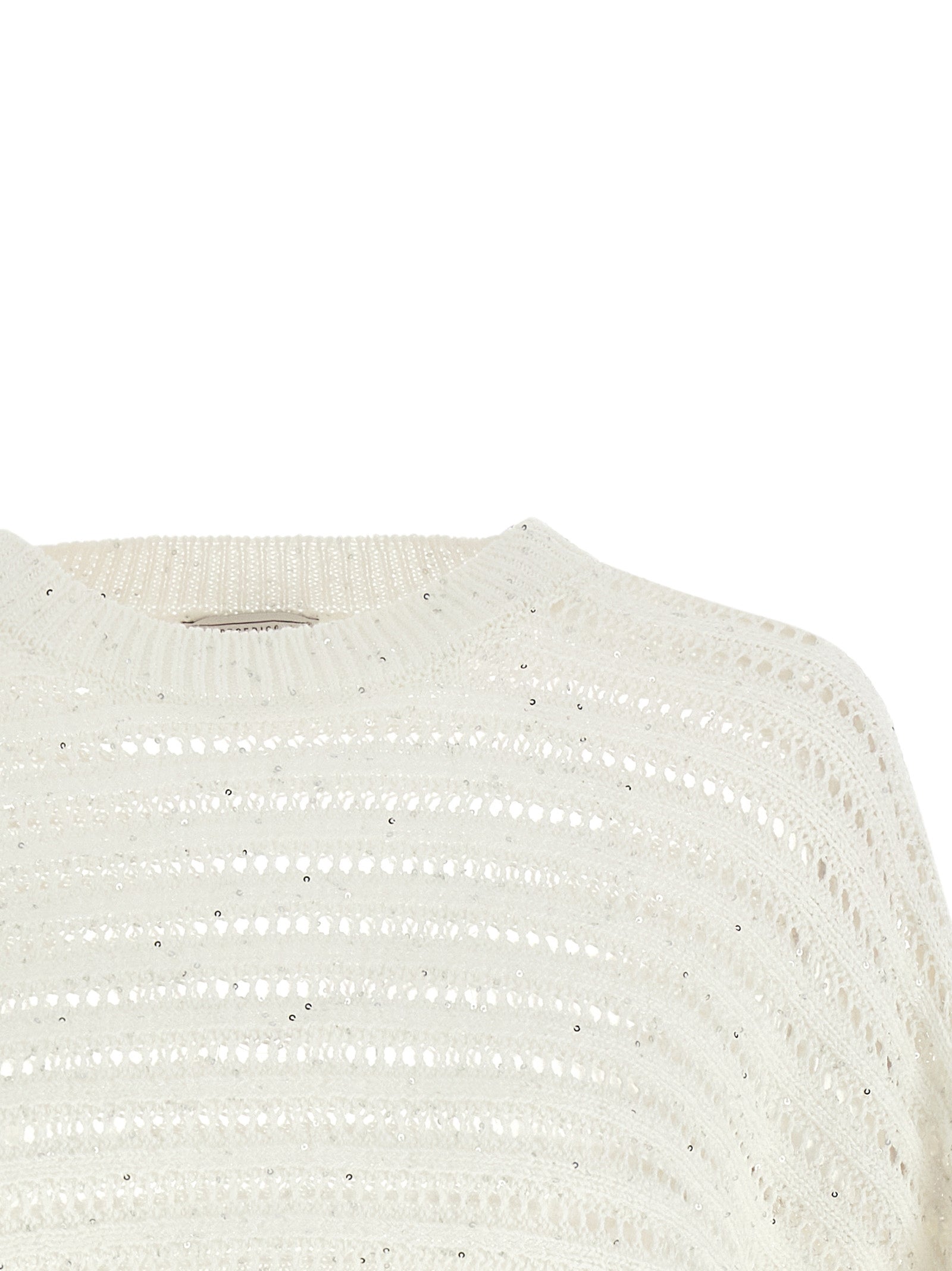 Peserico Weißer Strickcardigan aus Baumwolle