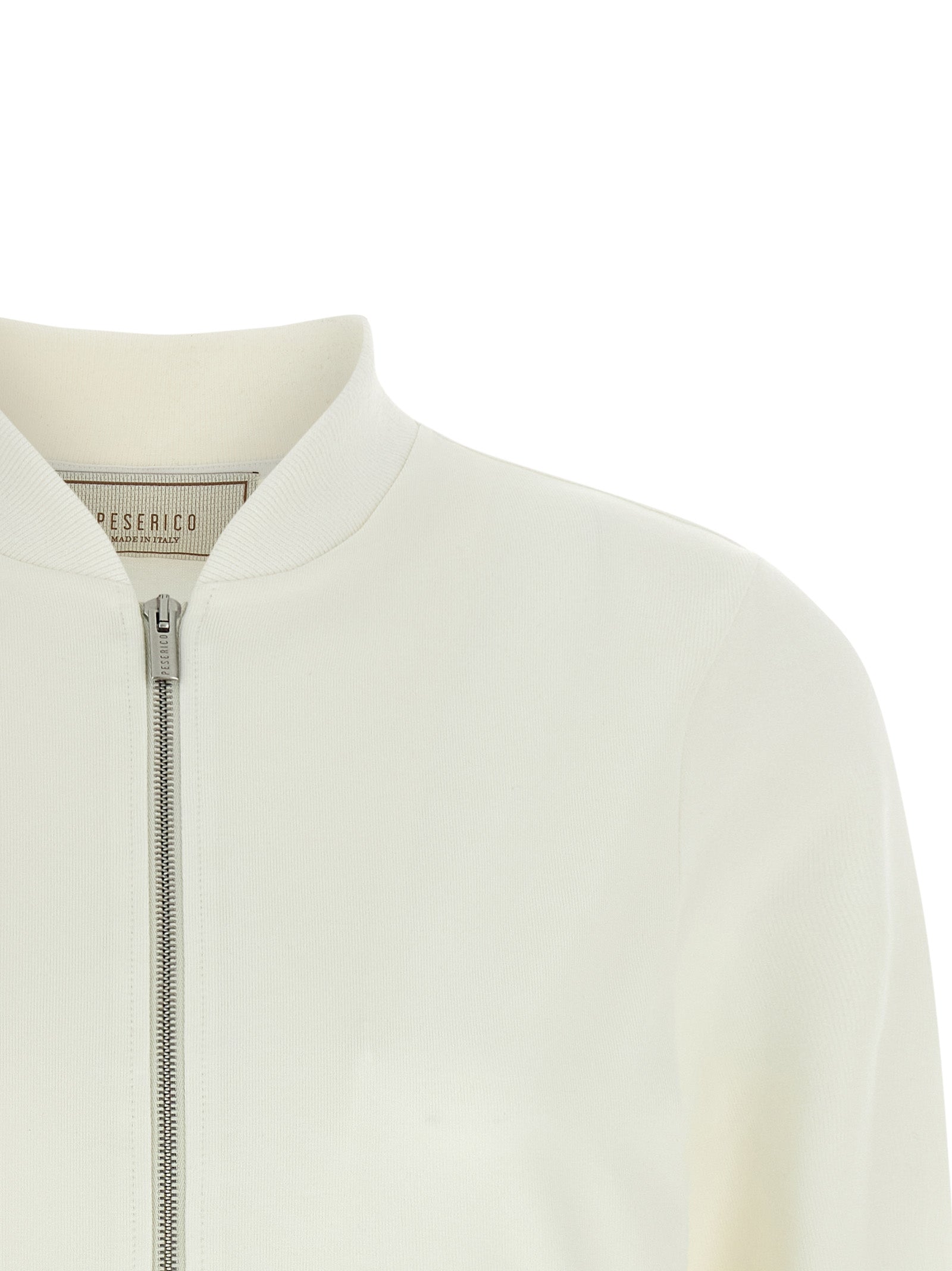 Peserico Weißes Baumwoll-Sweatshirt