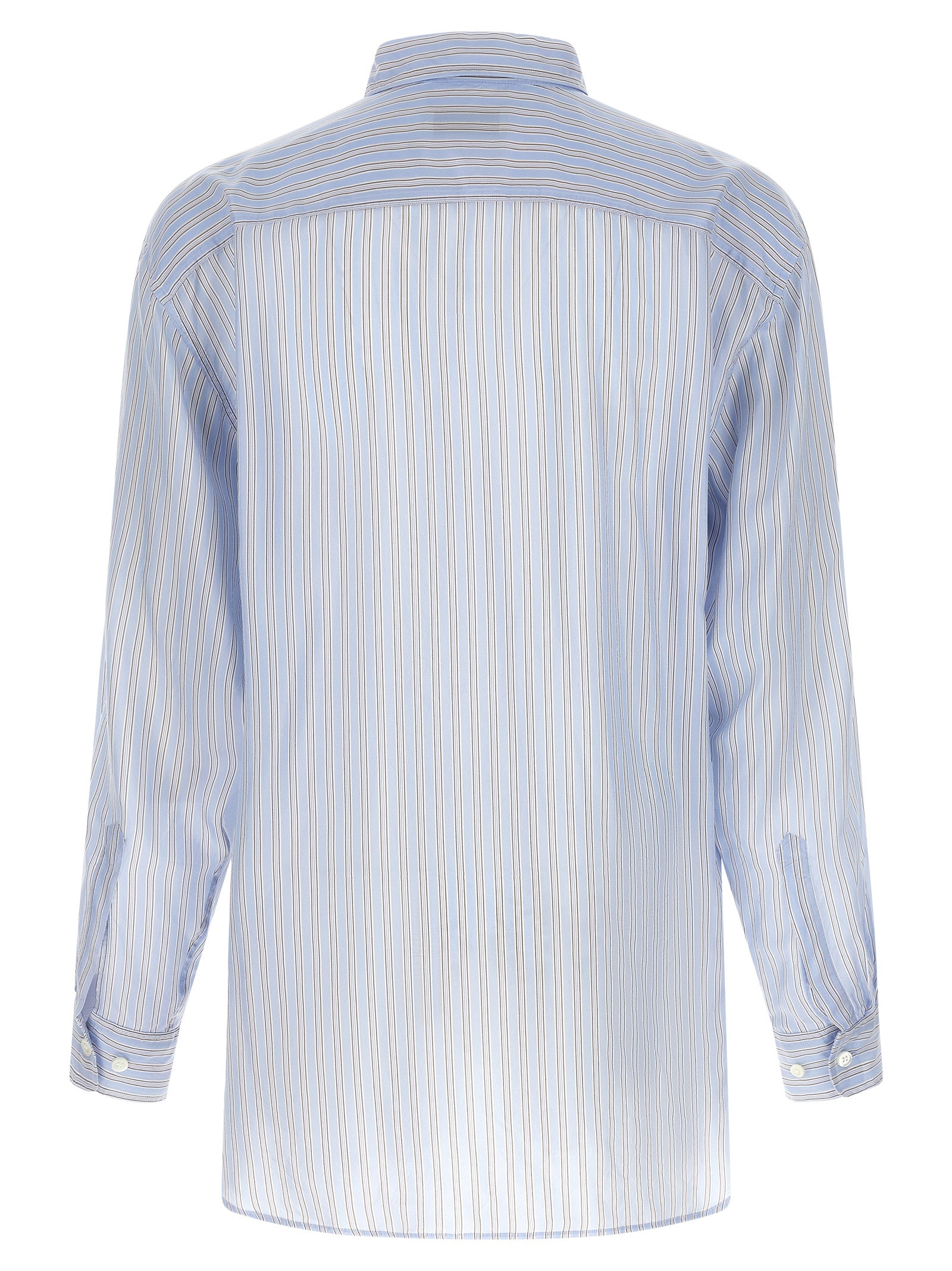 Dries Van Noten Blaue Kupferbluse