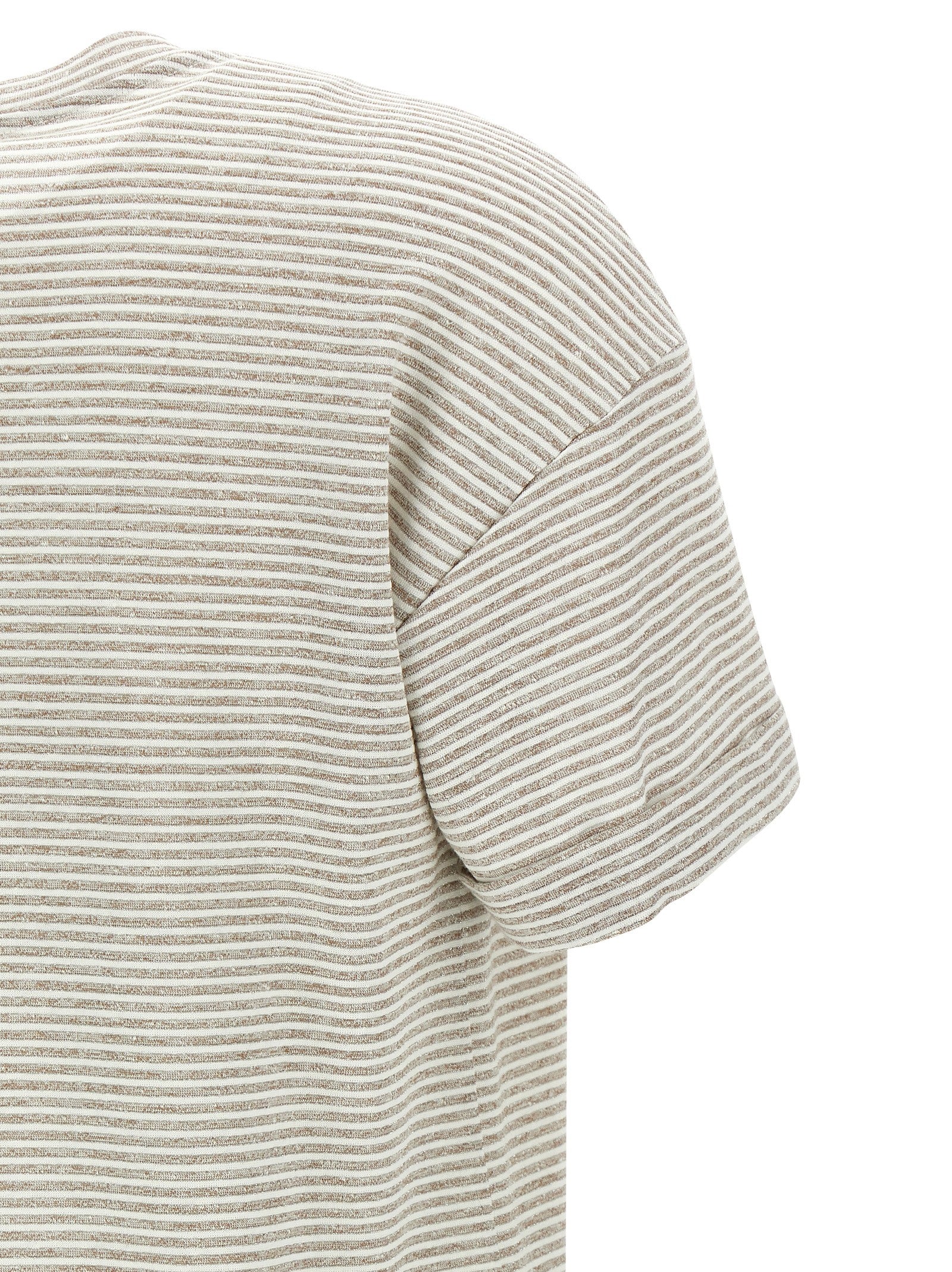 Peserico Beige Leinen-T-Shirt