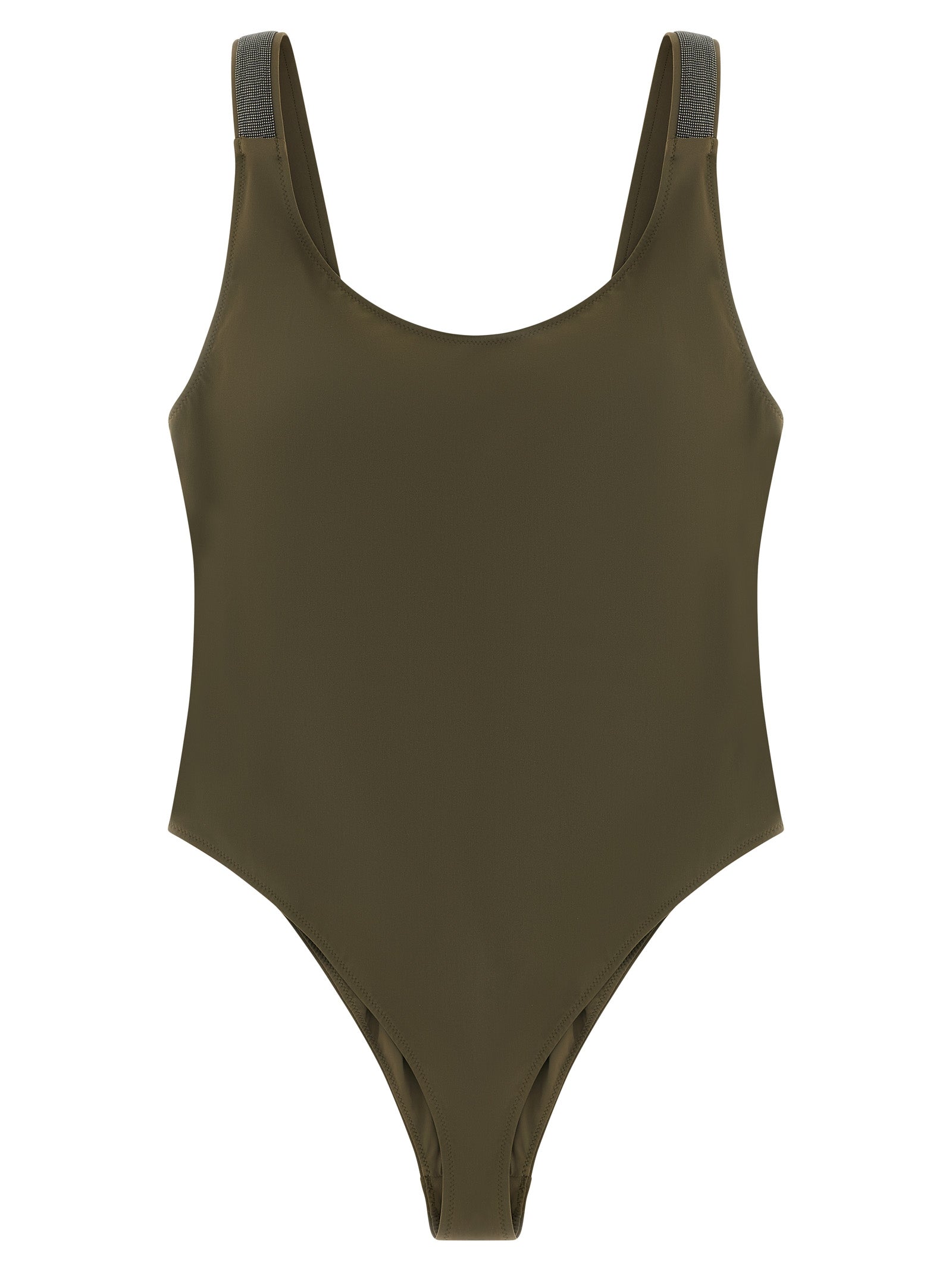Brunello Cucinelli Einteiliger Badeanzug aus Bicolor-Polyamid