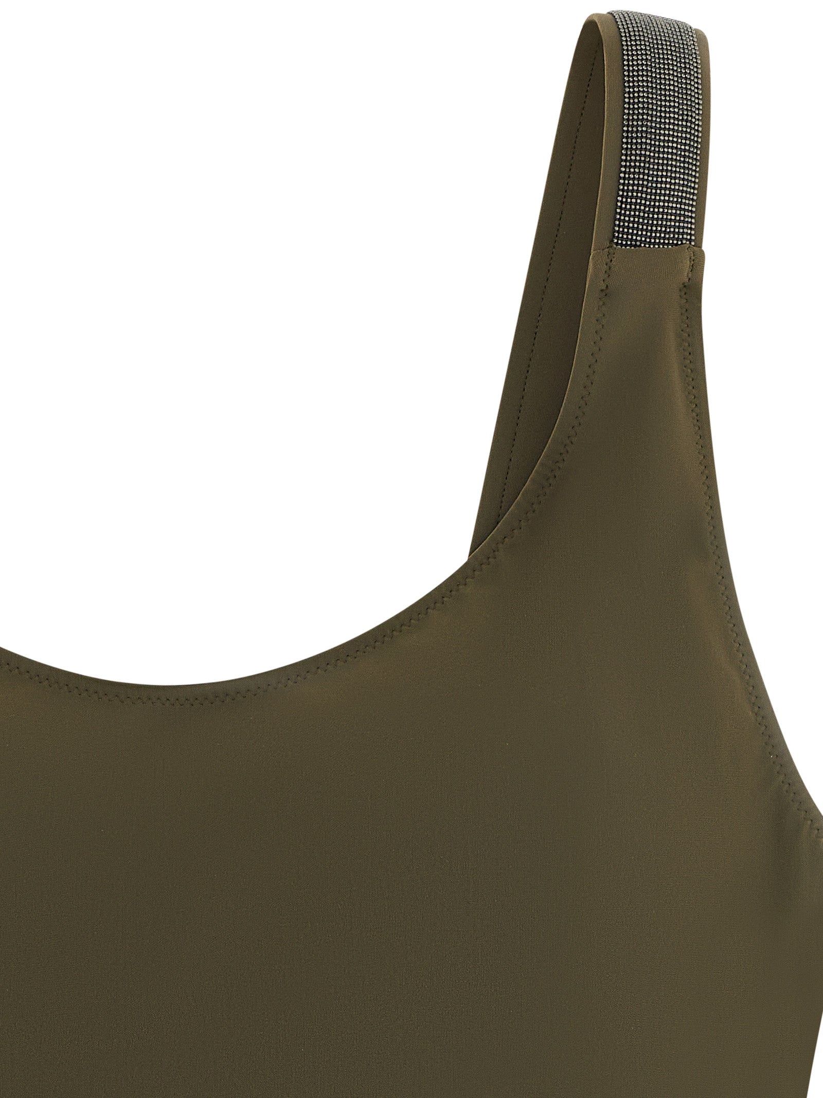Brunello Cucinelli Einteiliger Badeanzug aus Bicolor-Polyamid