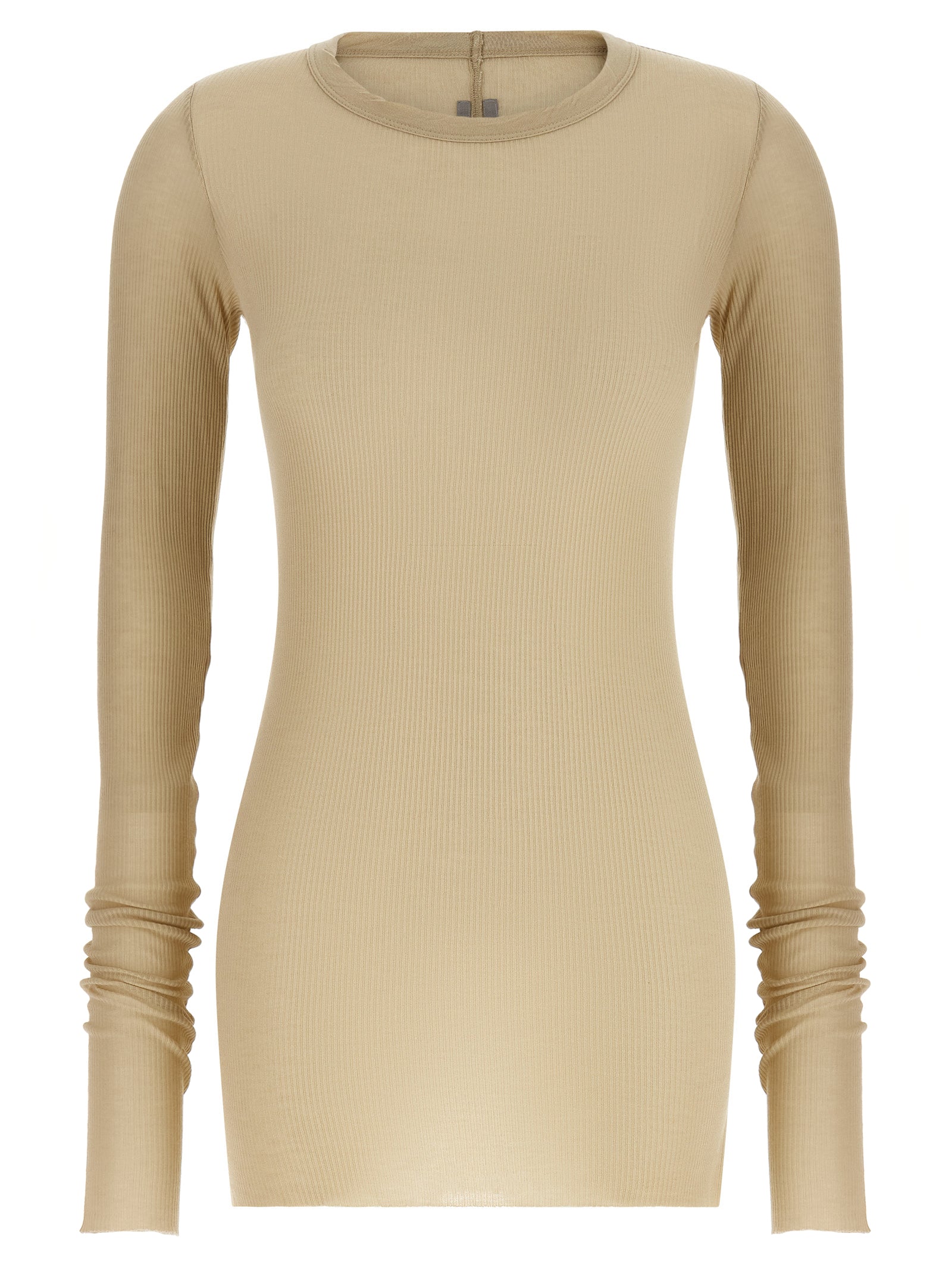 Rick Owens Beige Viskose Langarm-T-Shirt