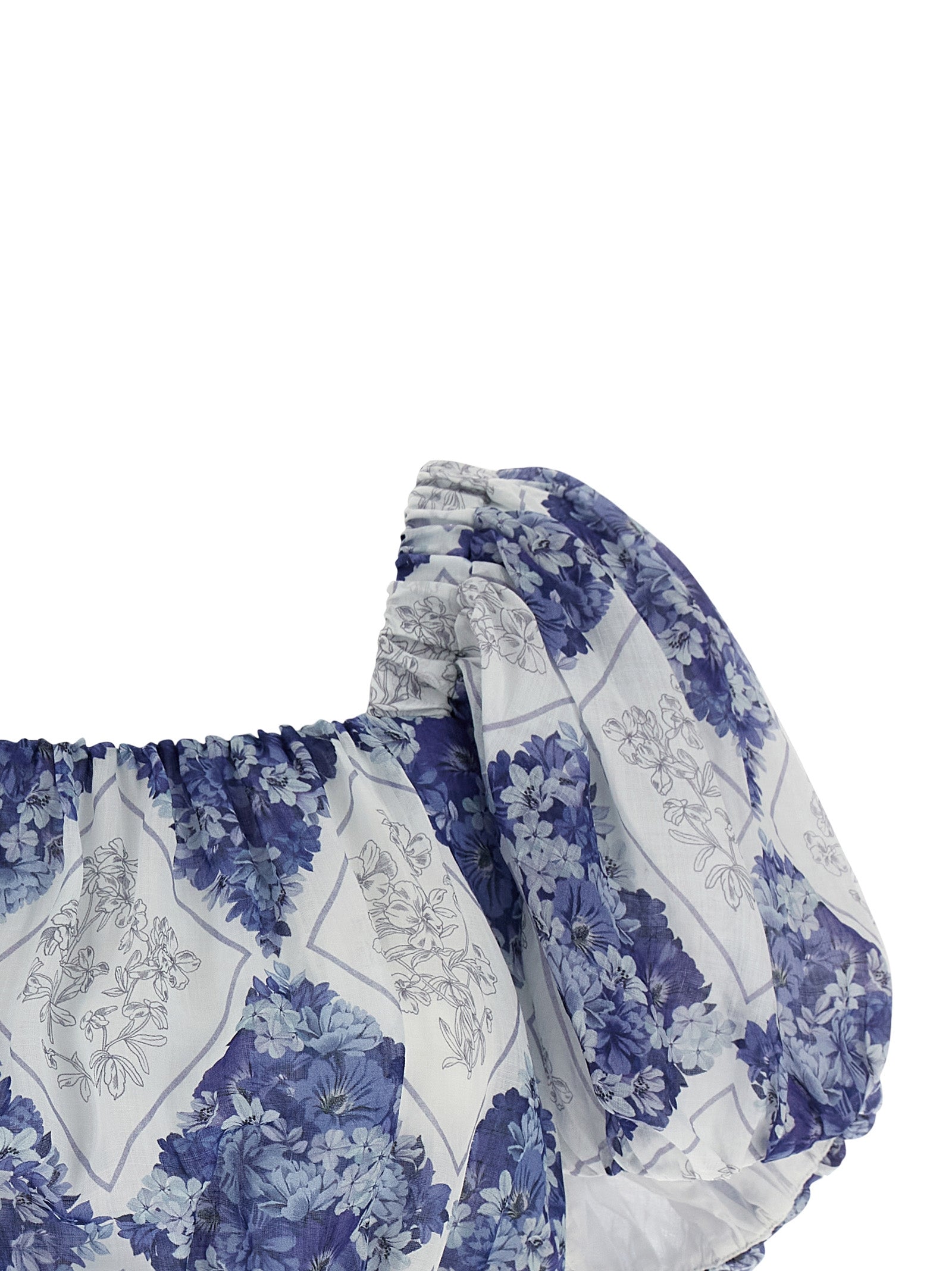 Twinset Blaue Ramie-Bluse