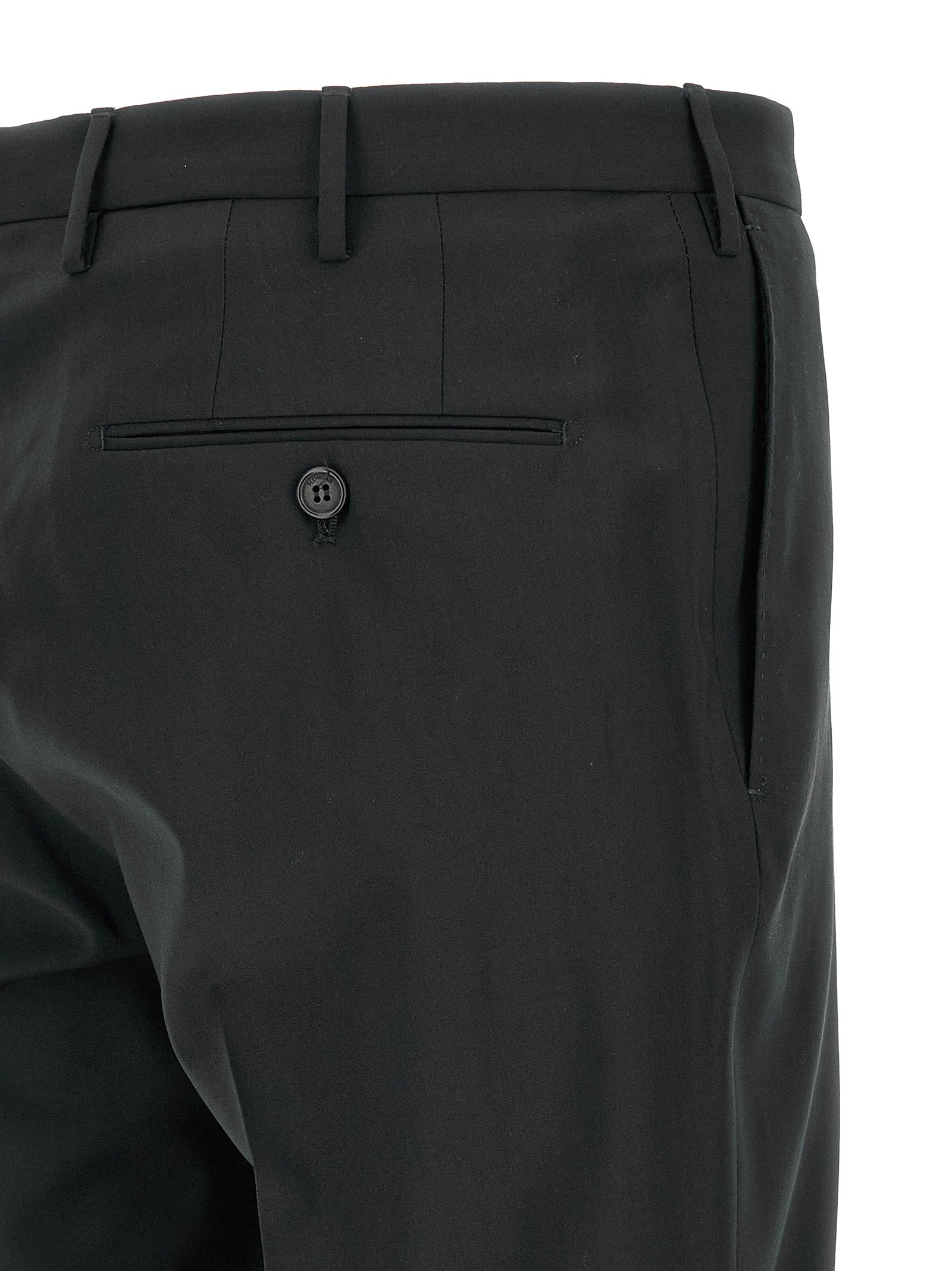 Incotex Schwarze Hose aus reiner Schurwolle