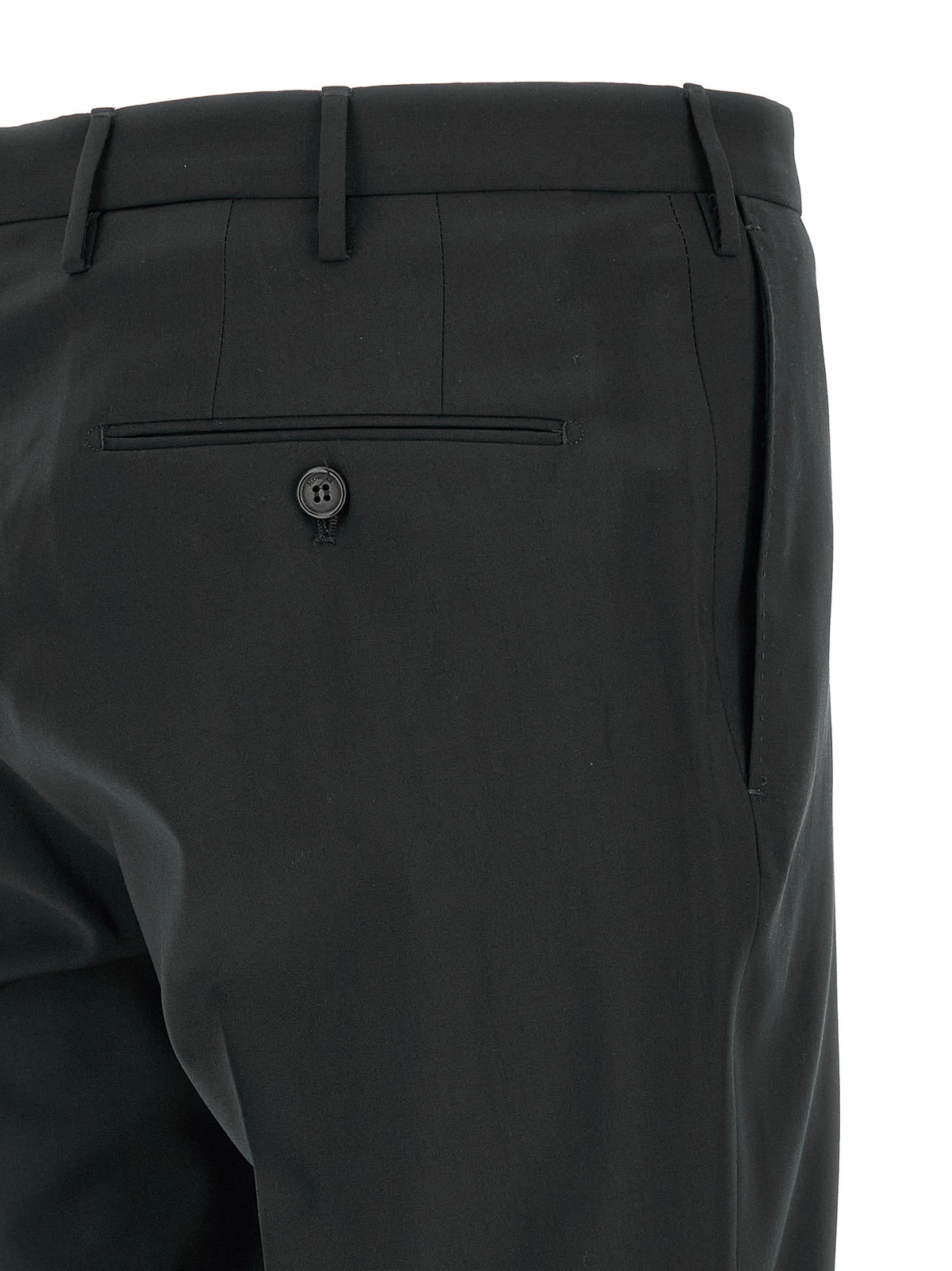 Incotex Schwarze Hose aus reiner Schurwolle
