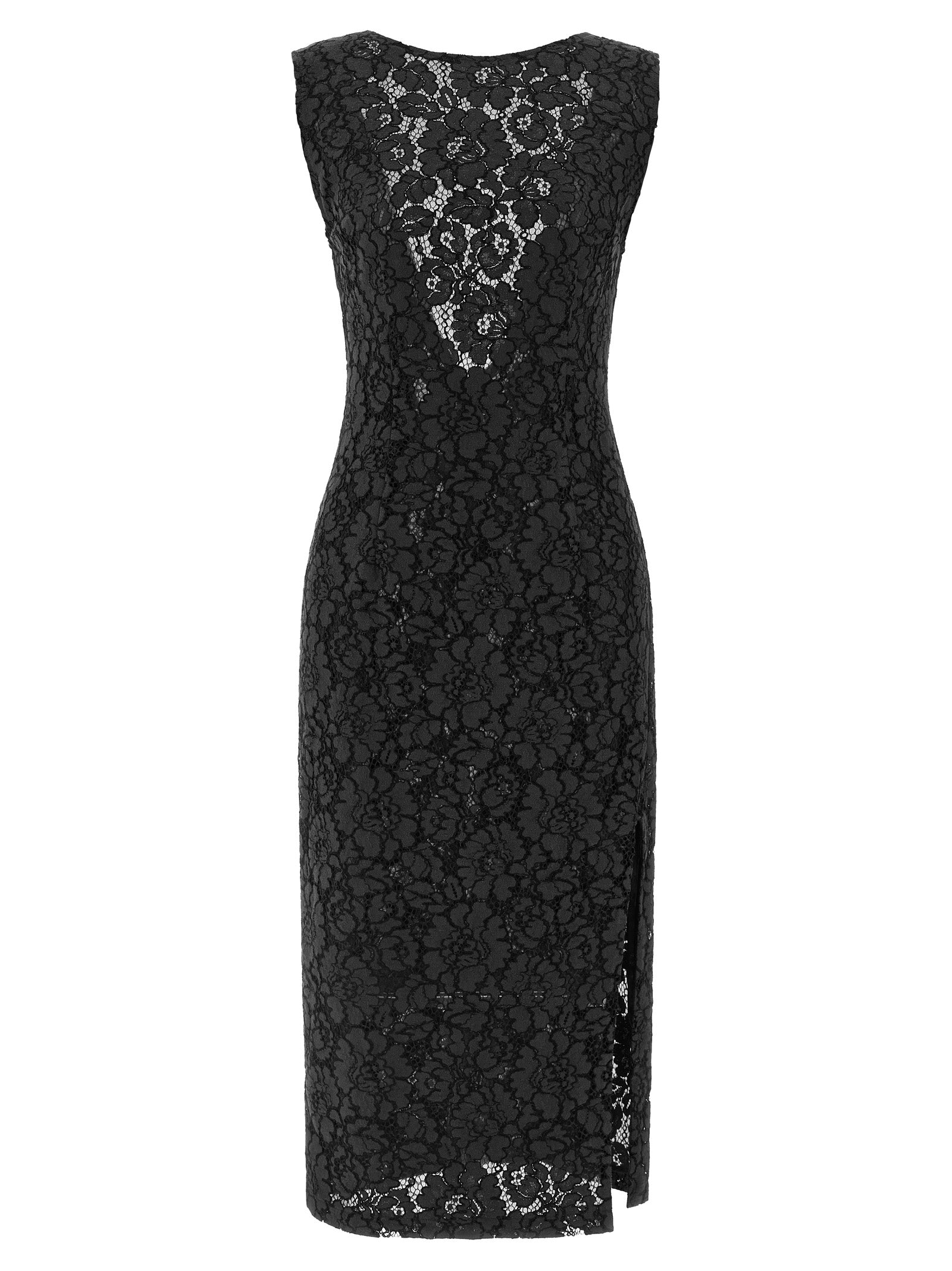 PINKO Schwarzes Baumwoll-Midikleid
