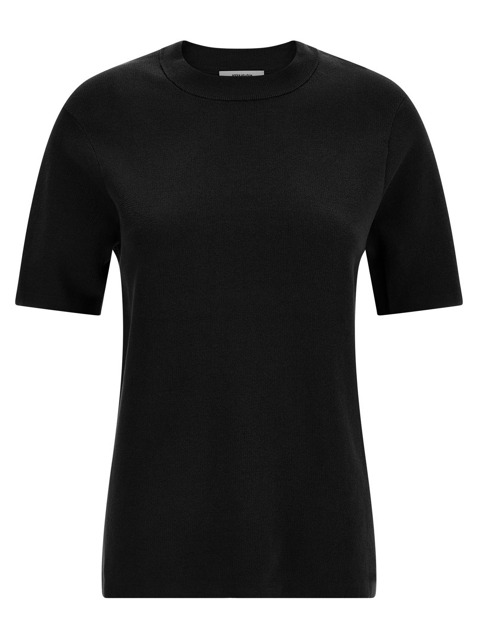 Entire Studios Schwarzes Baumwoll-T-Shirt