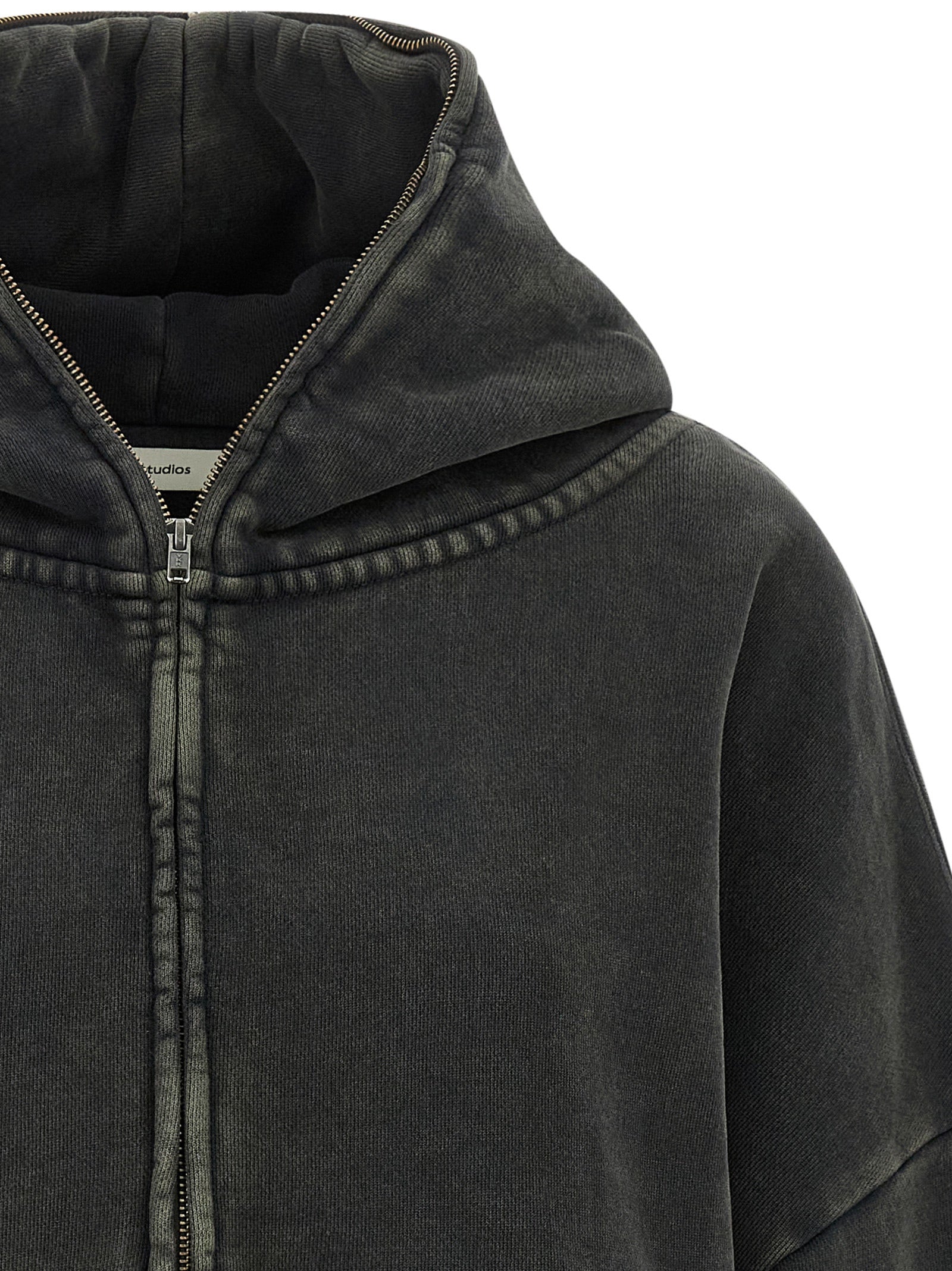 Entire Studios Grauer Baumwoll-Hoodie