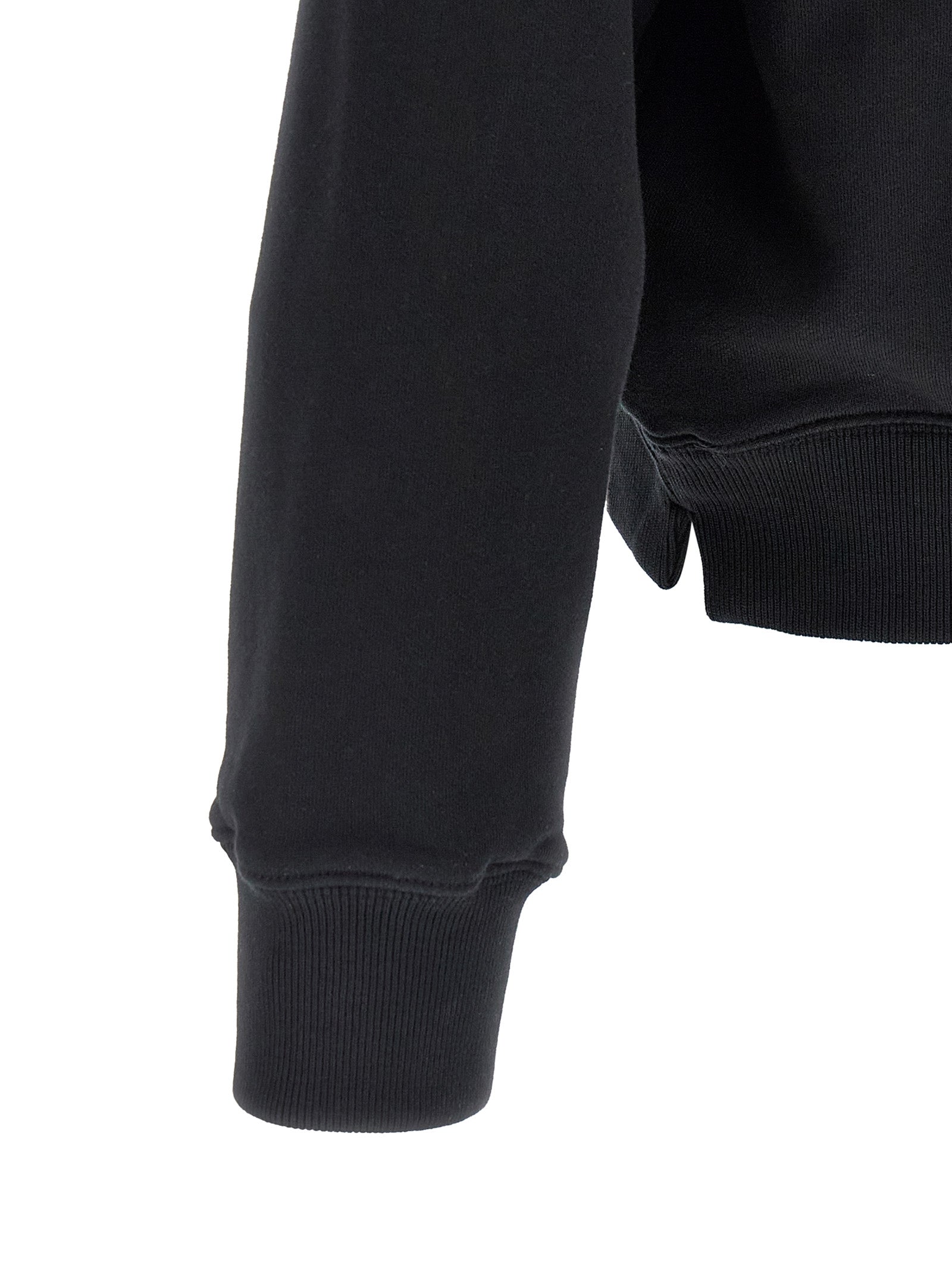 Off-White Schwarzer Baumwoll-Sweatshirt