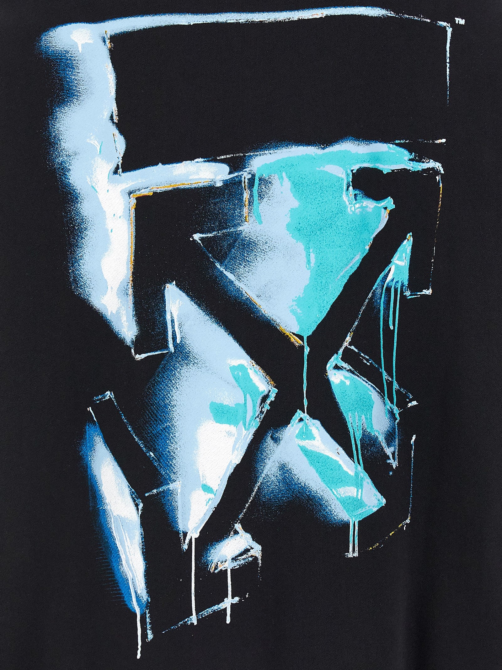 Off-White Schwarzer Baumwoll-Sweatshirt
