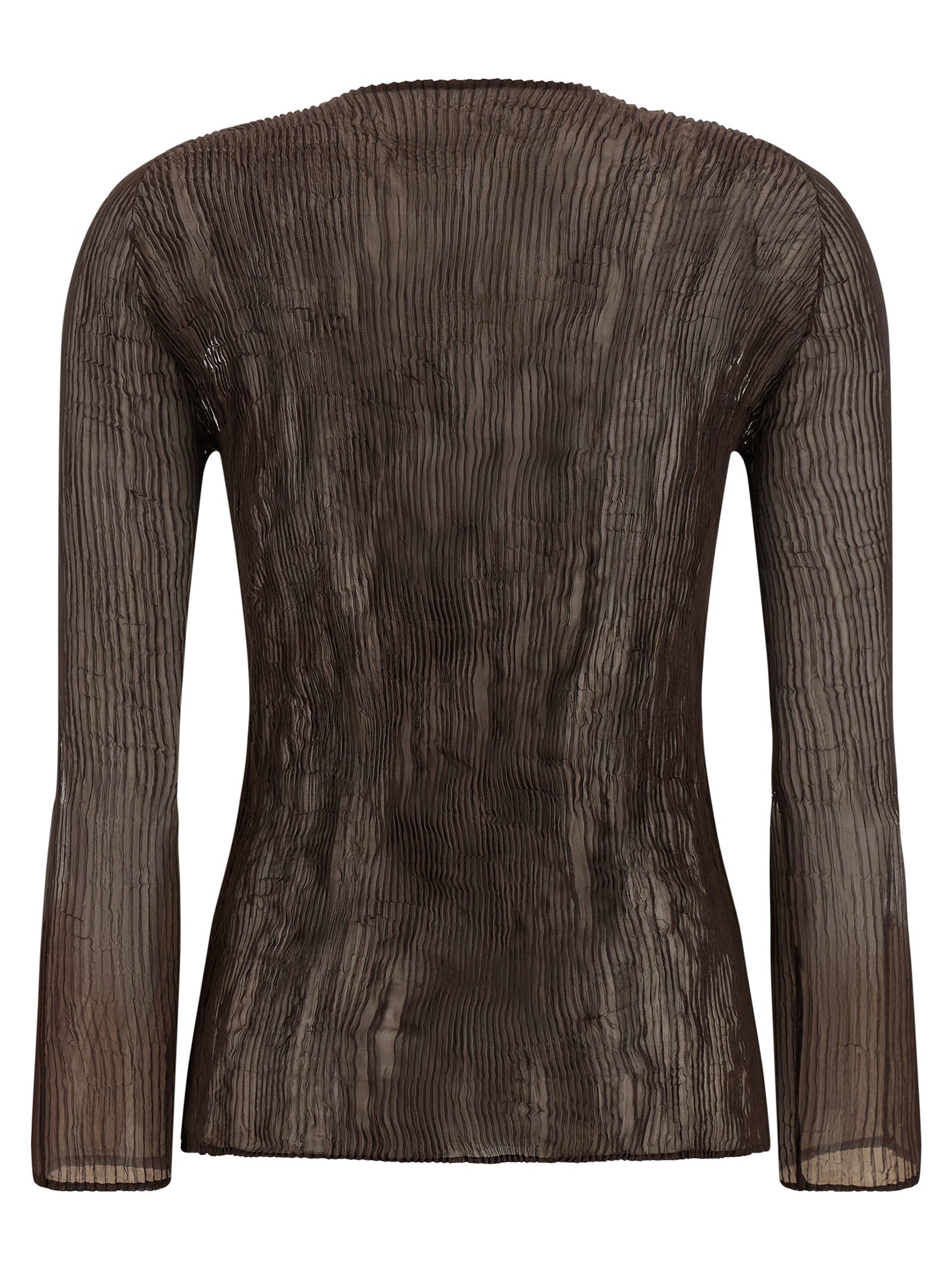 Issey Miyake Braunes Hemd aus Polyester
