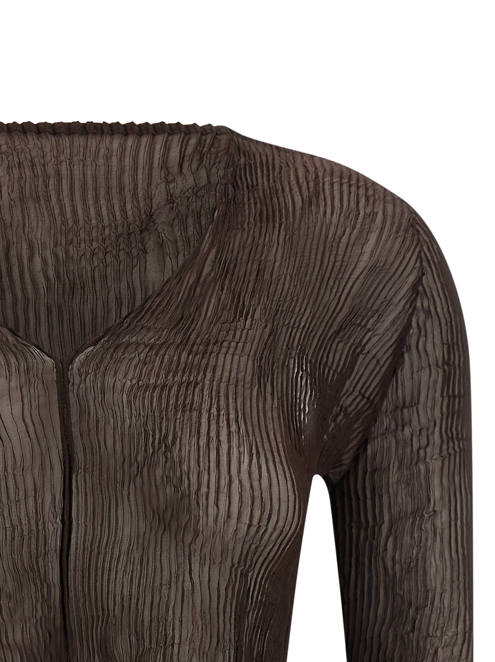 Issey Miyake Braunes Hemd aus Polyester