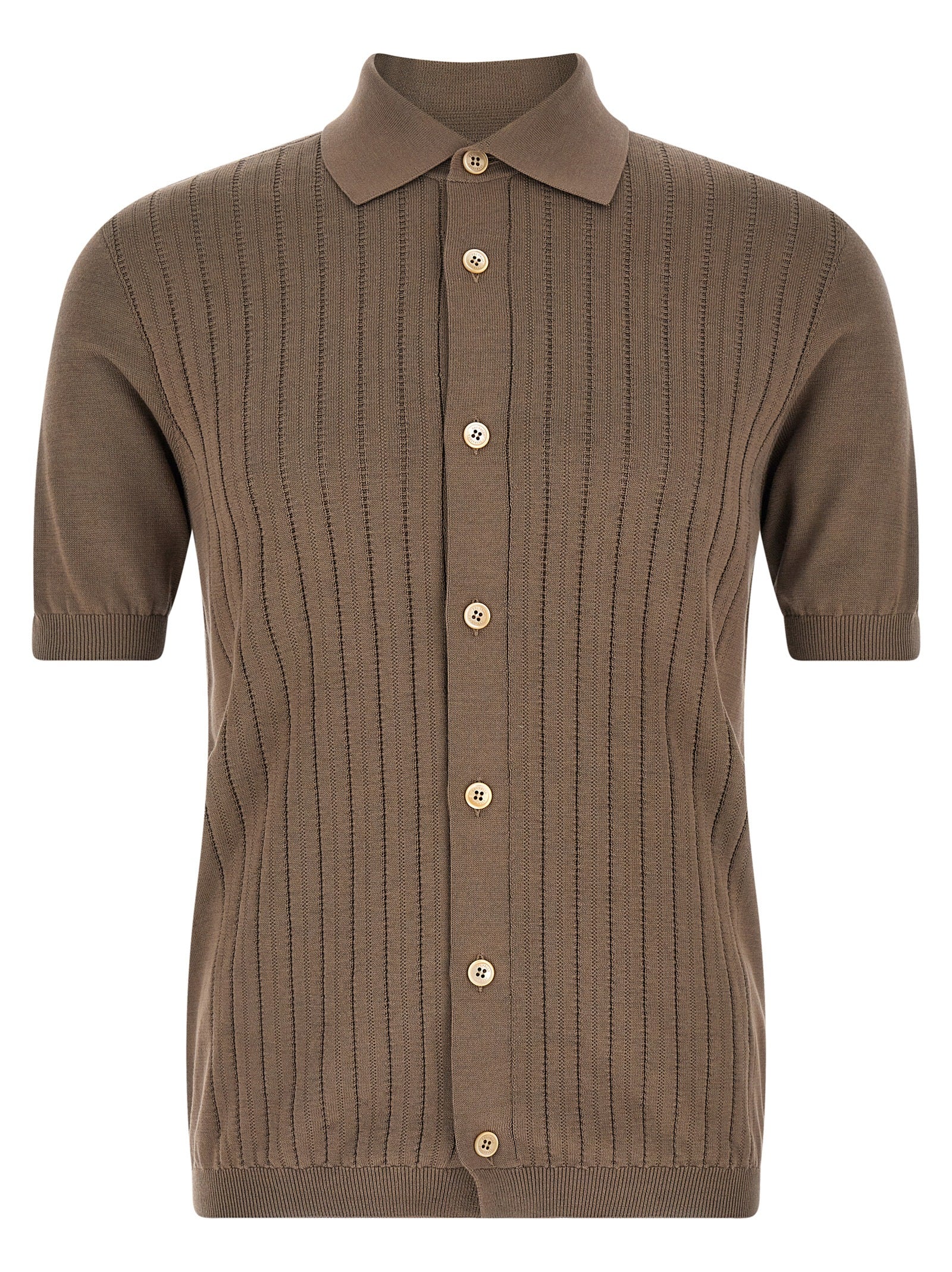 Brunello Cucinelli Braune Baumwollbluse