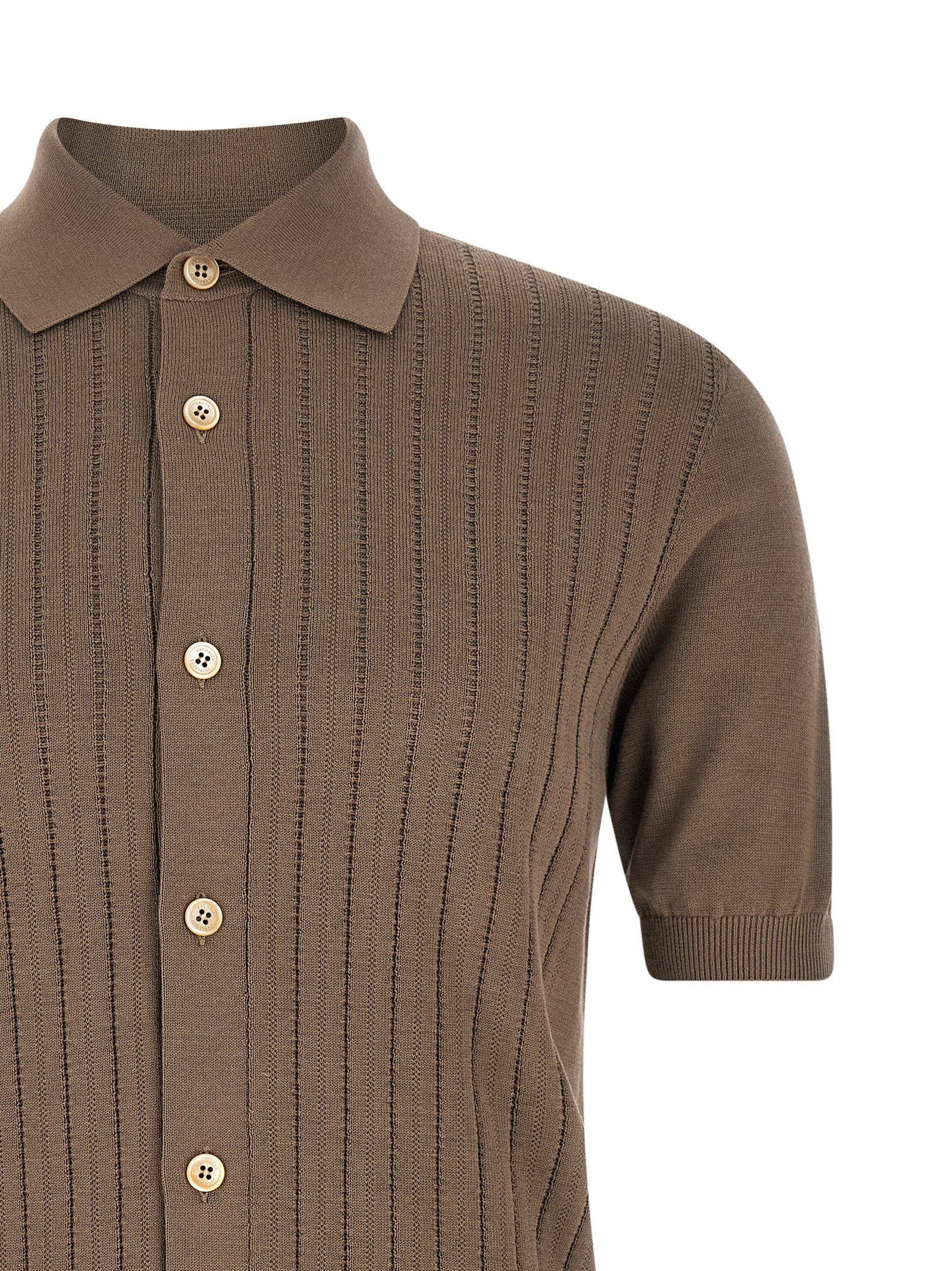 Brunello Cucinelli Braune Baumwollbluse