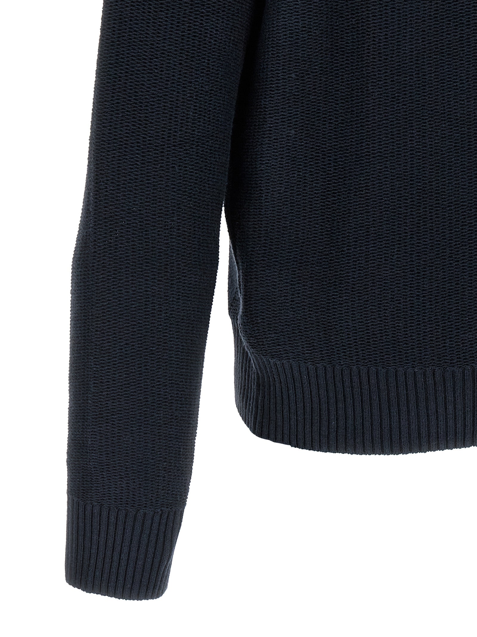 Ballantyne Blauer Baumwollcardigan