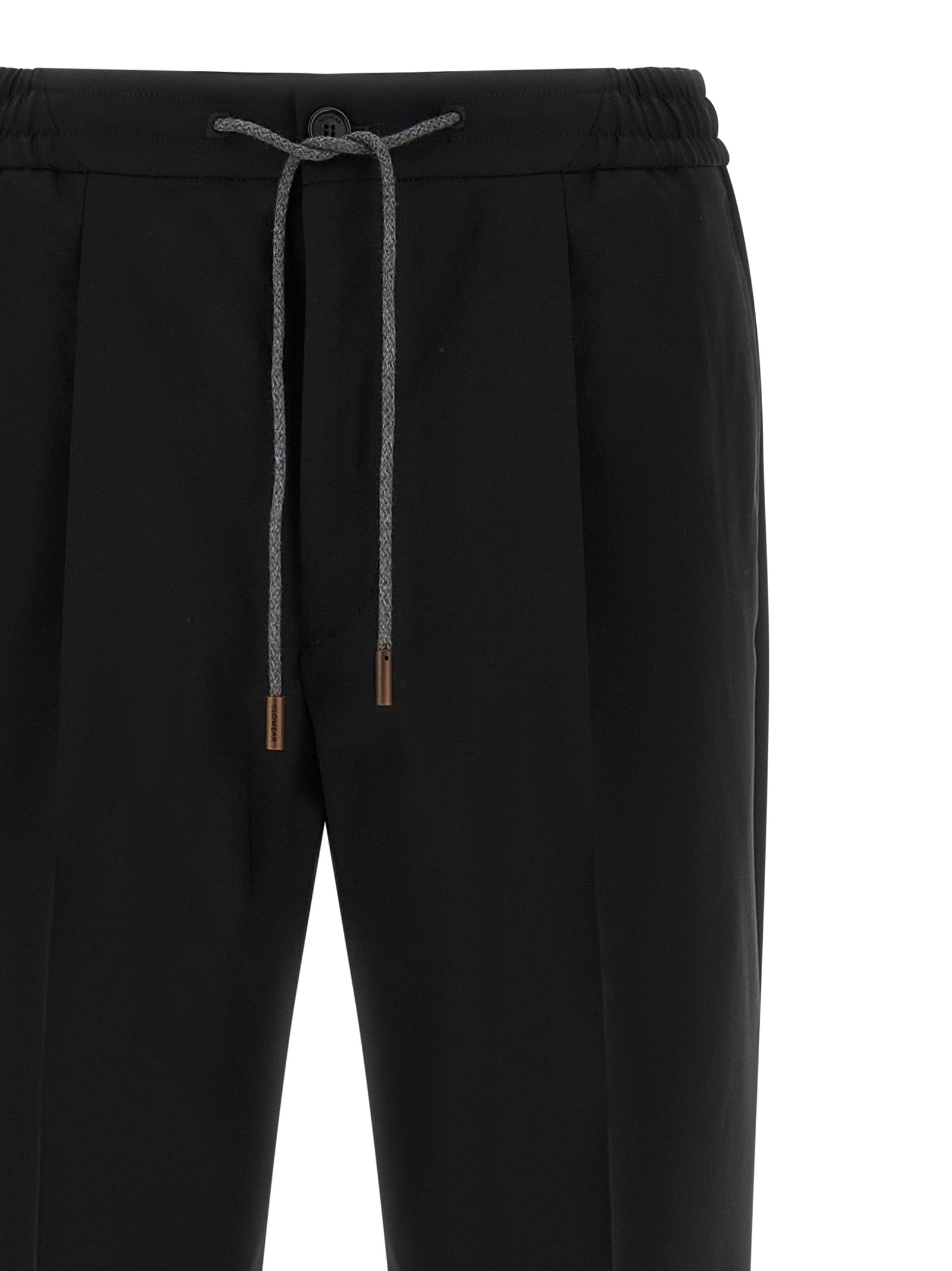 Incotex Schwarze Hose aus reiner Schurwolle